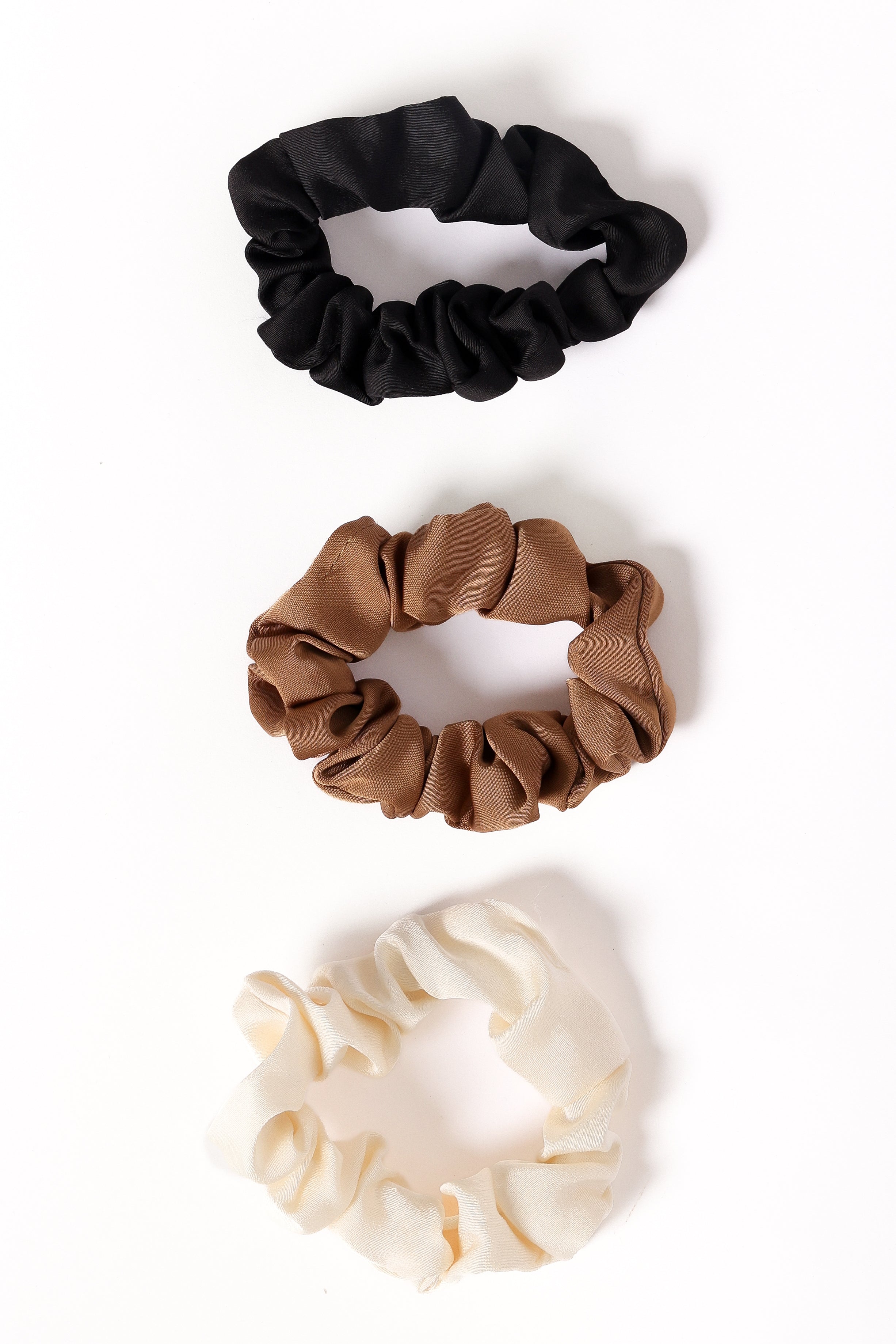 Karina Hair Ties - Cream/Brown/Black