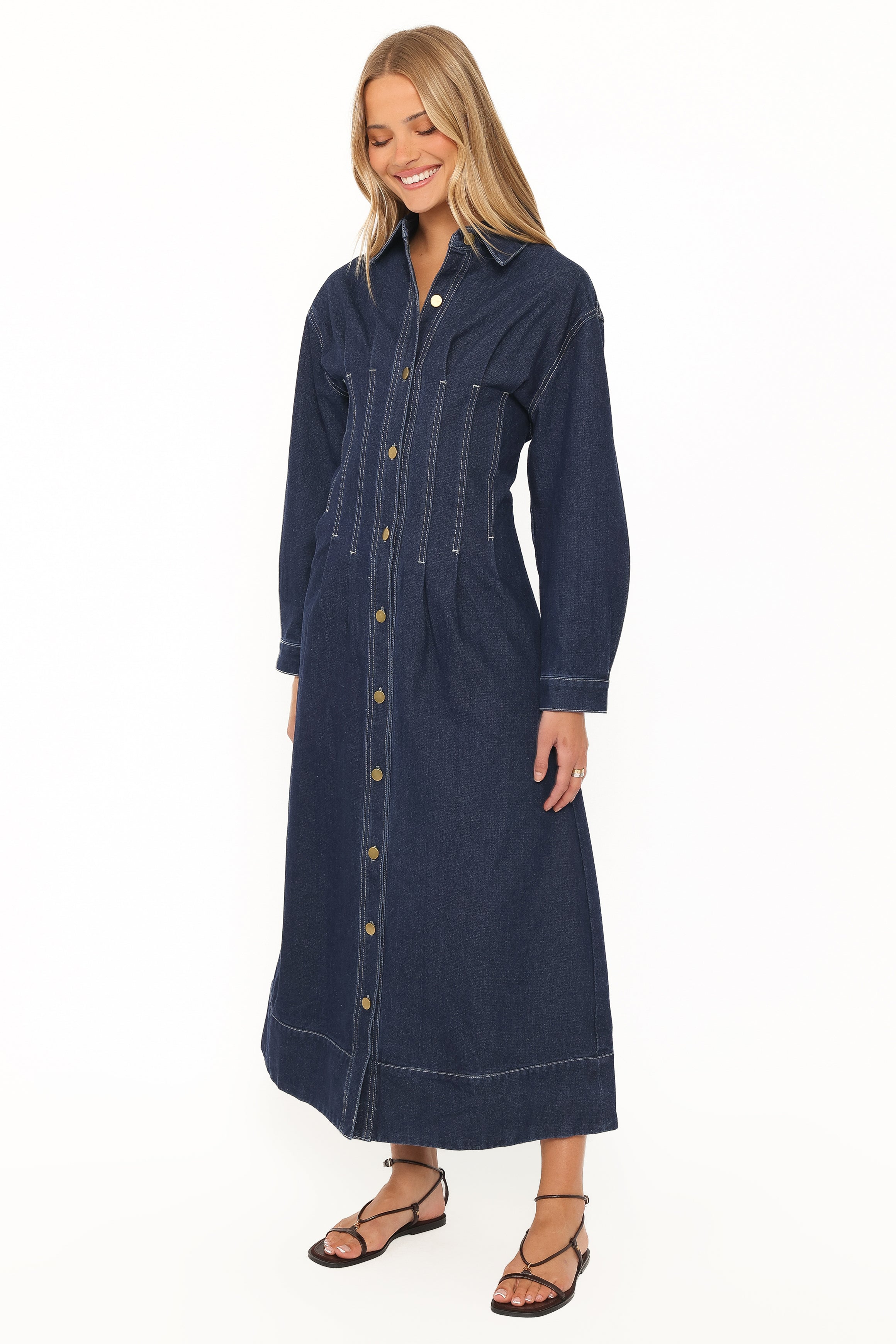 Karlen Denim Maxi Dress - Indigo
