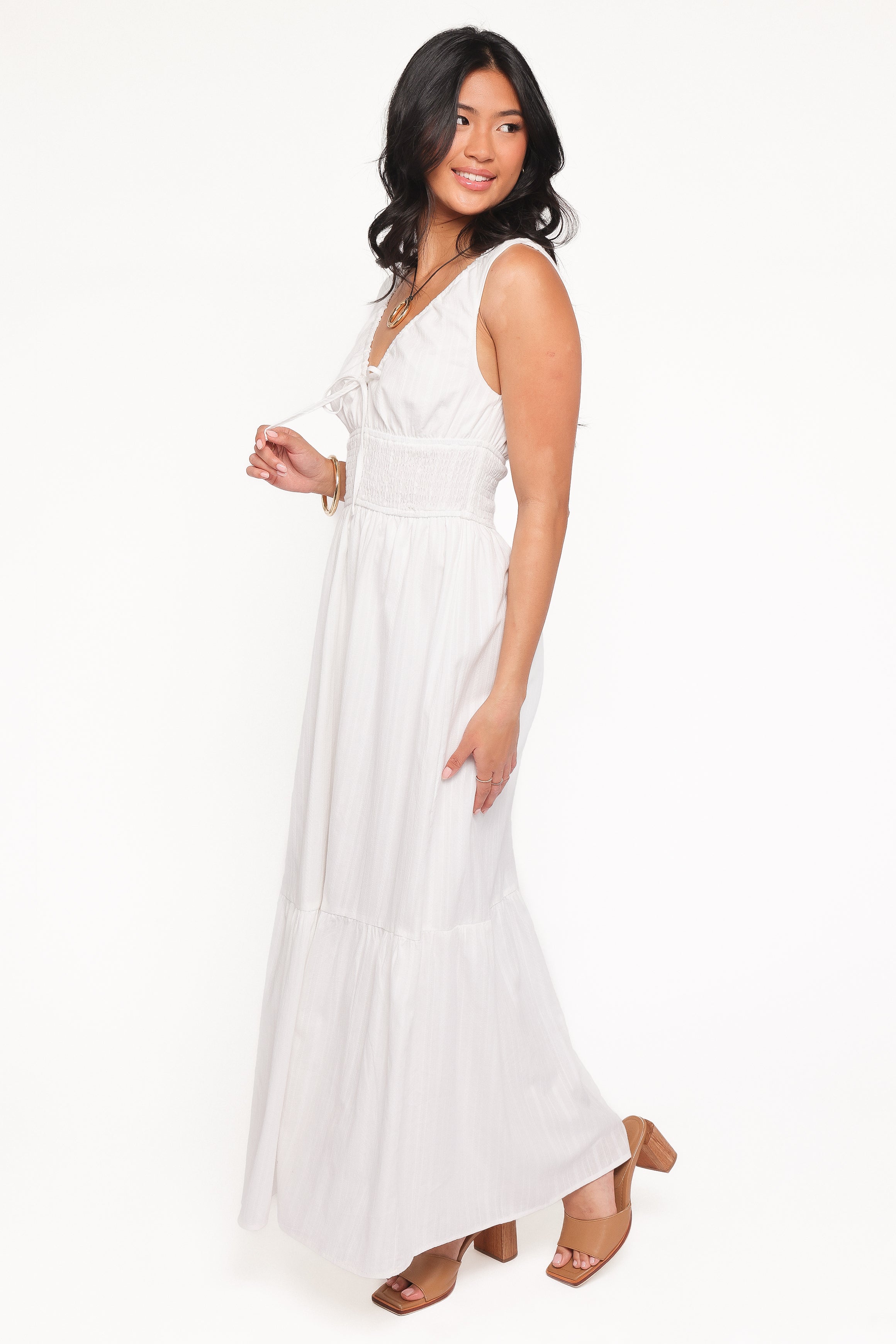 Kayden Maxi Dress - White