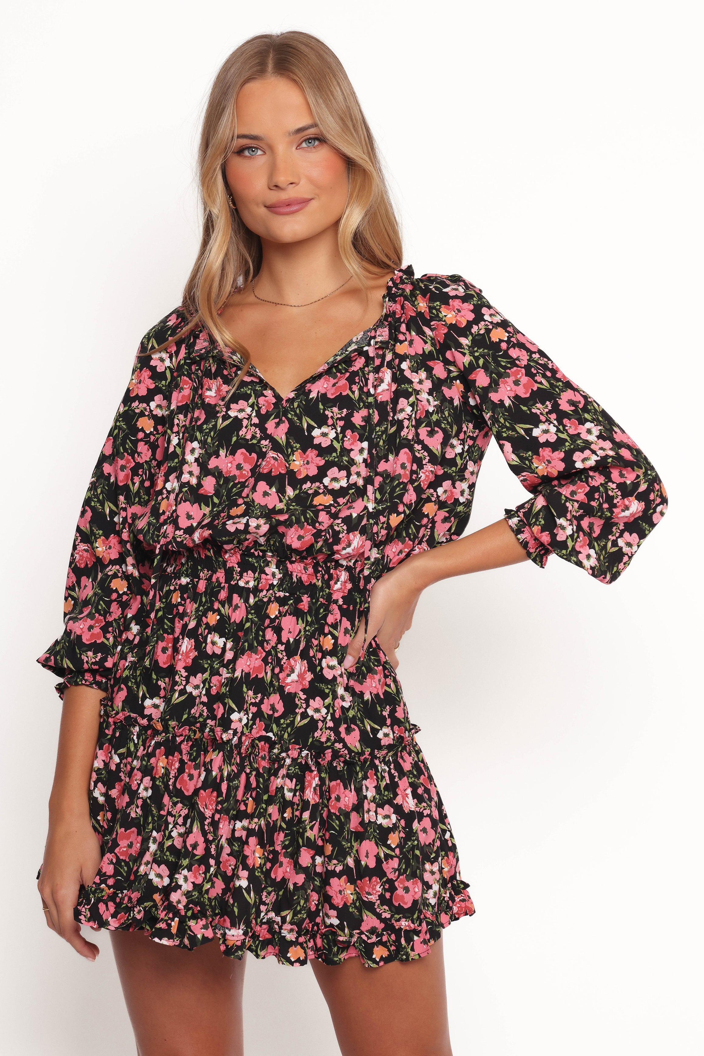 Kealan Dress - Black Floral