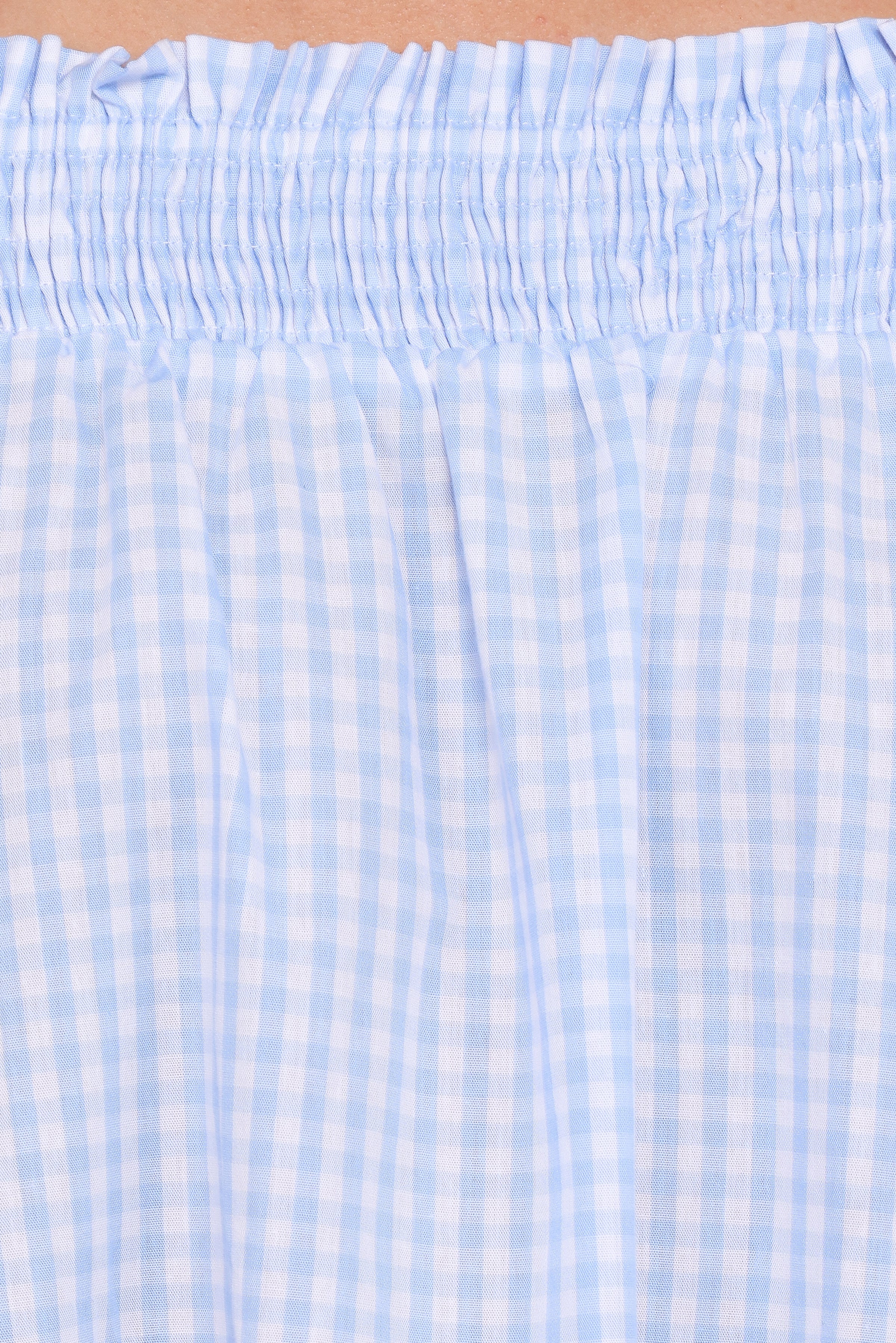 Kennedy Smock Mini Dress - Blue Gingham