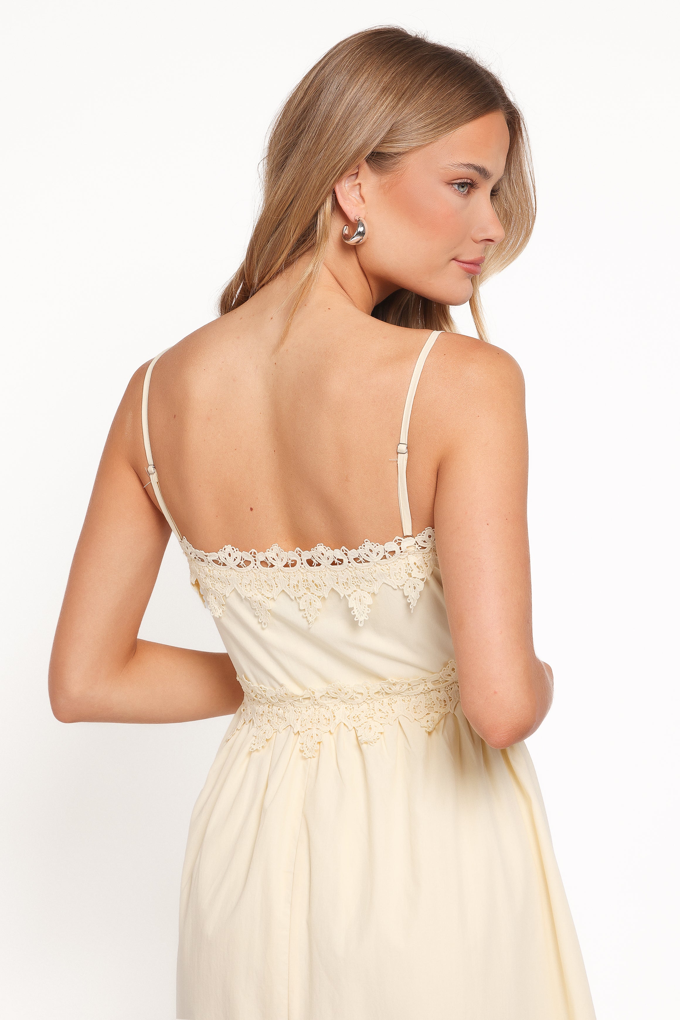 Kiana Midi Dress - Pale Yellow