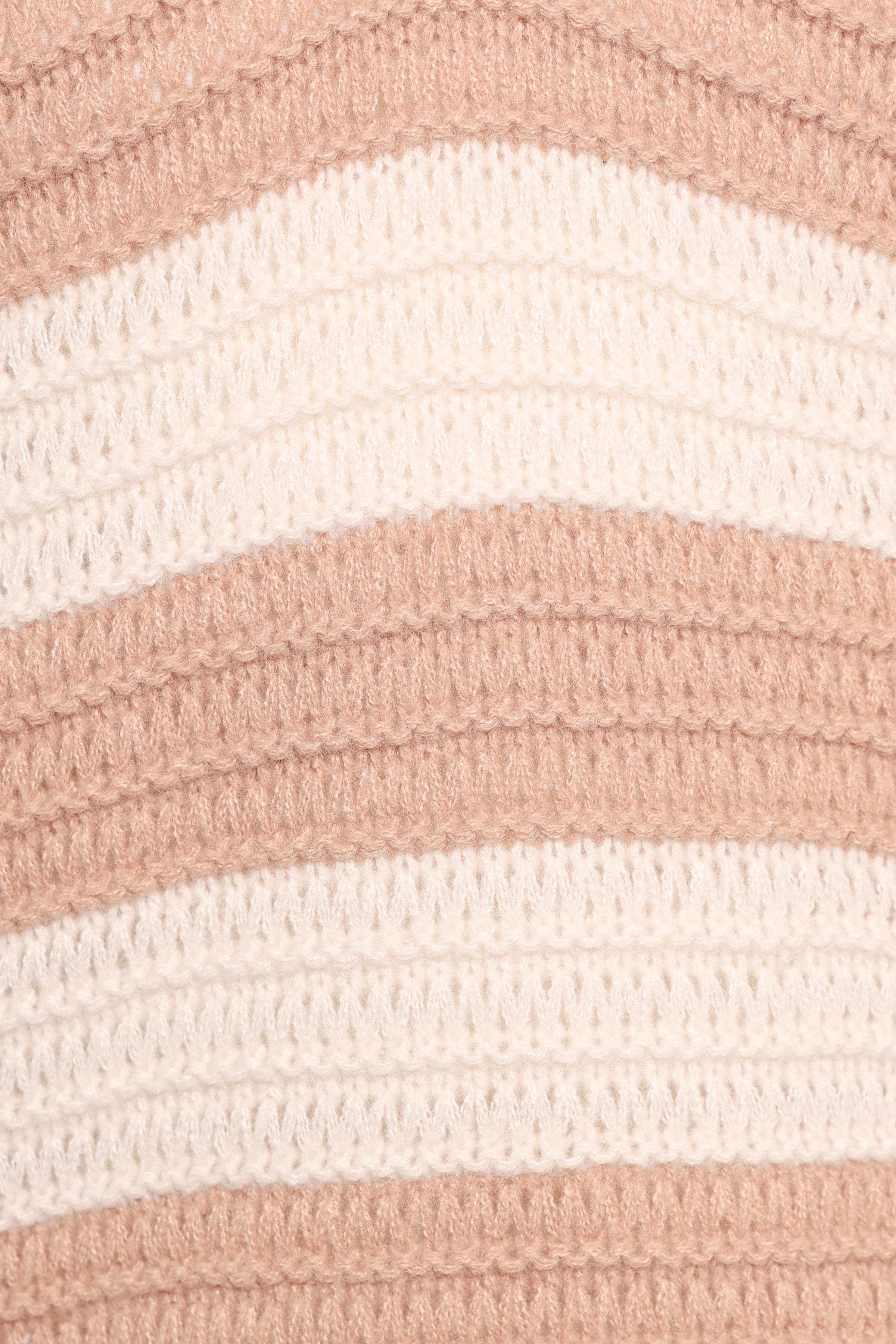 Kimber Striped Crewneck Knit Sweater - Beige Stripe