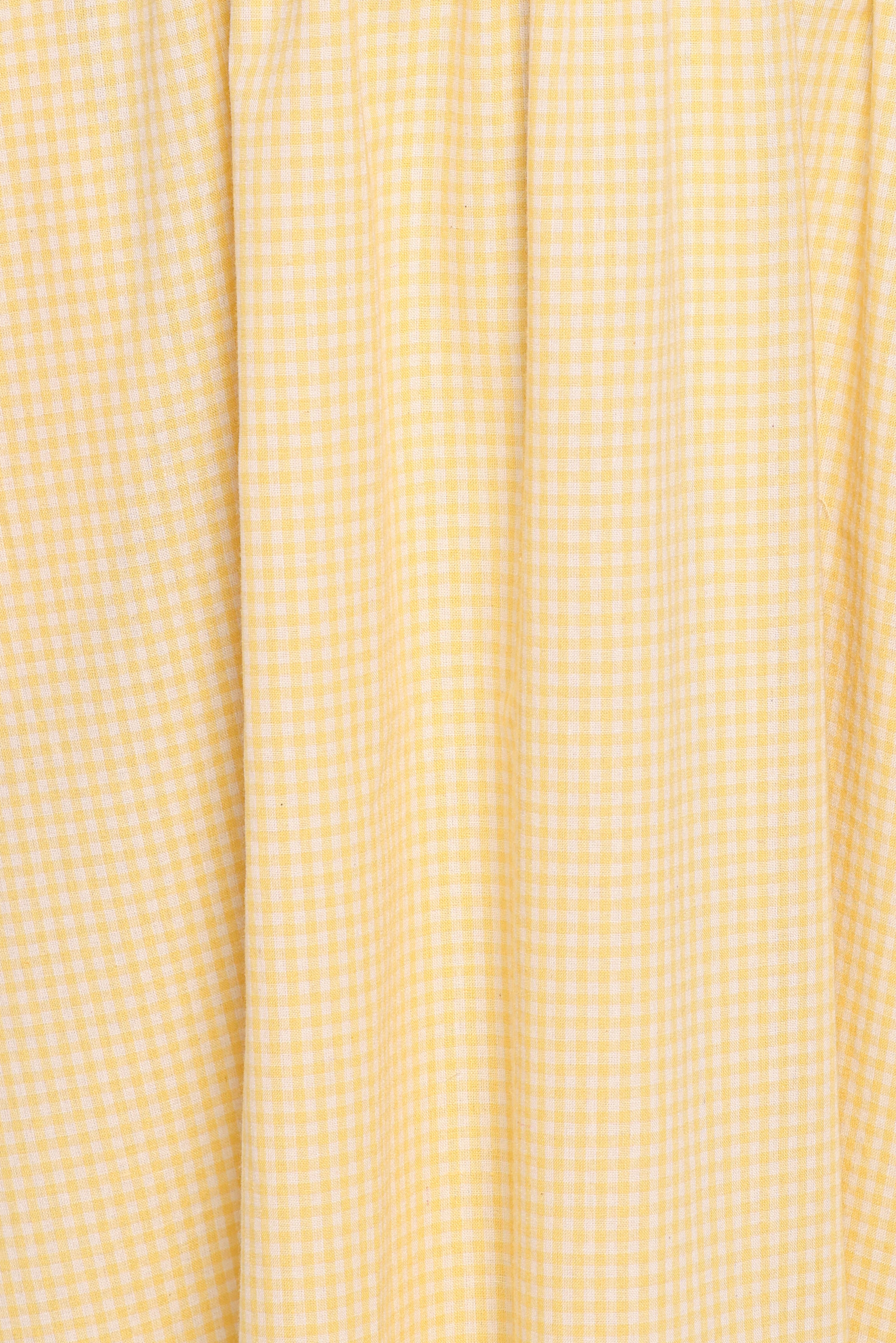 Kinslee Midi Dress - Yellow Gingham