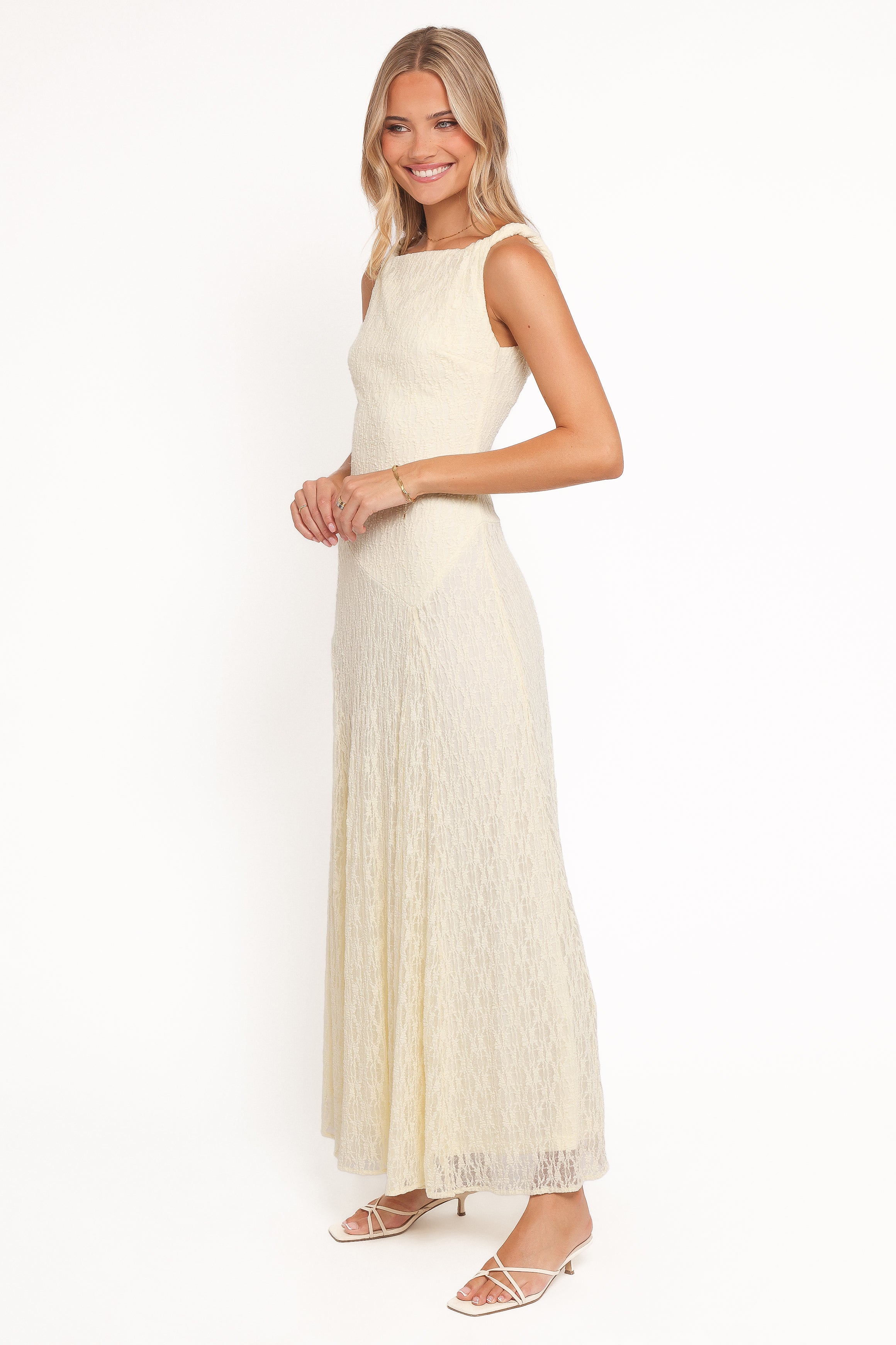 Kirsten Lace Maxi Dress - Yellow