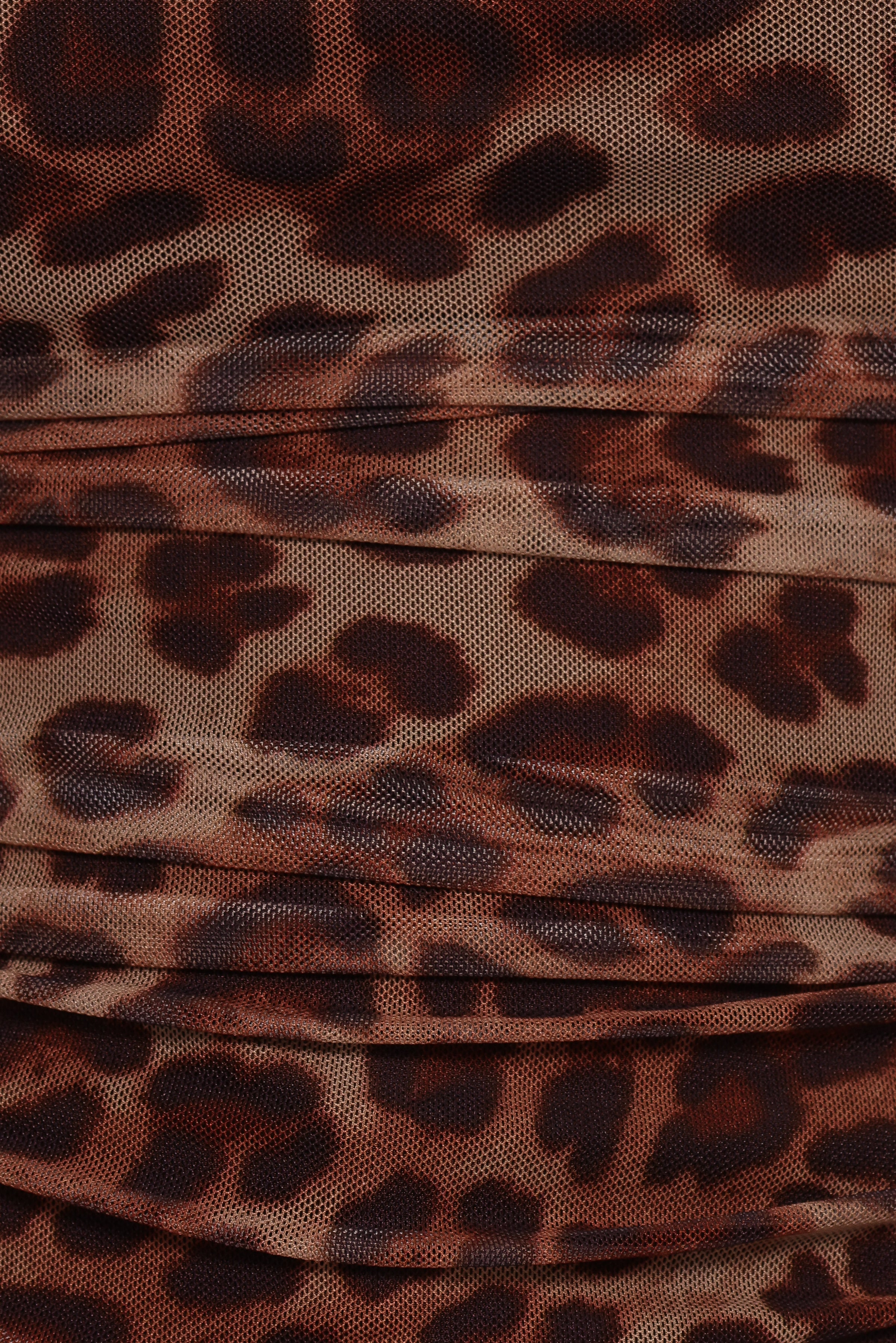 Koa Off Shoulder Top - Leopard