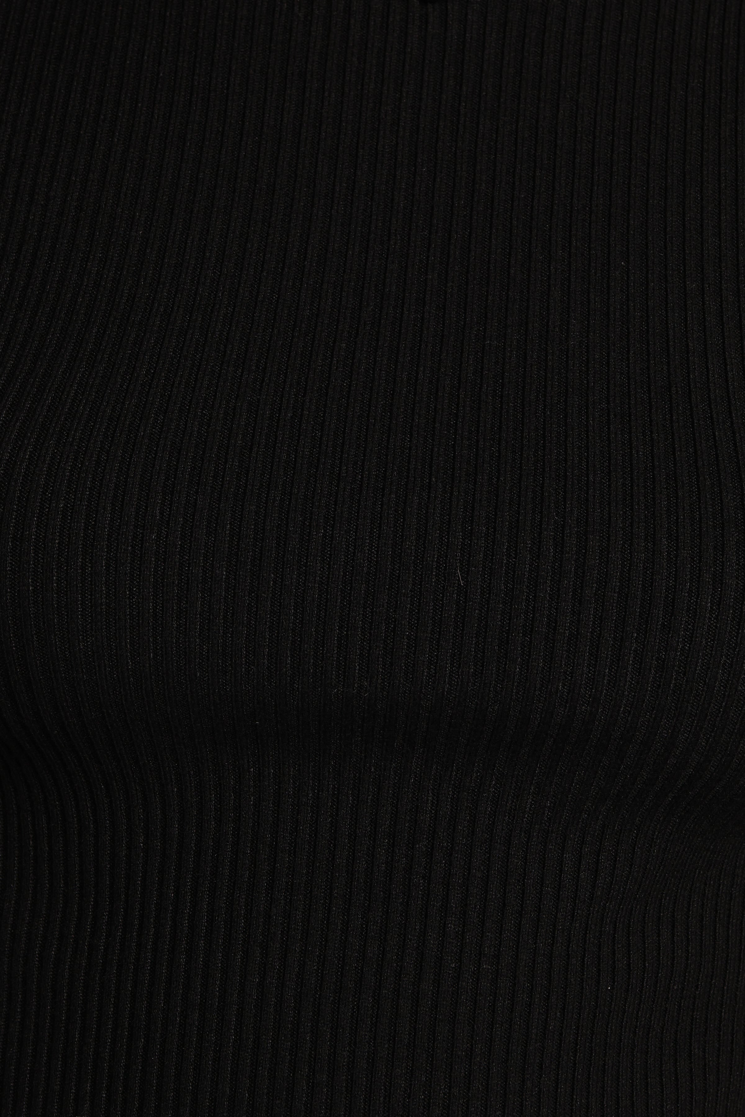 Kya Short Sleeve Knit Top - Black