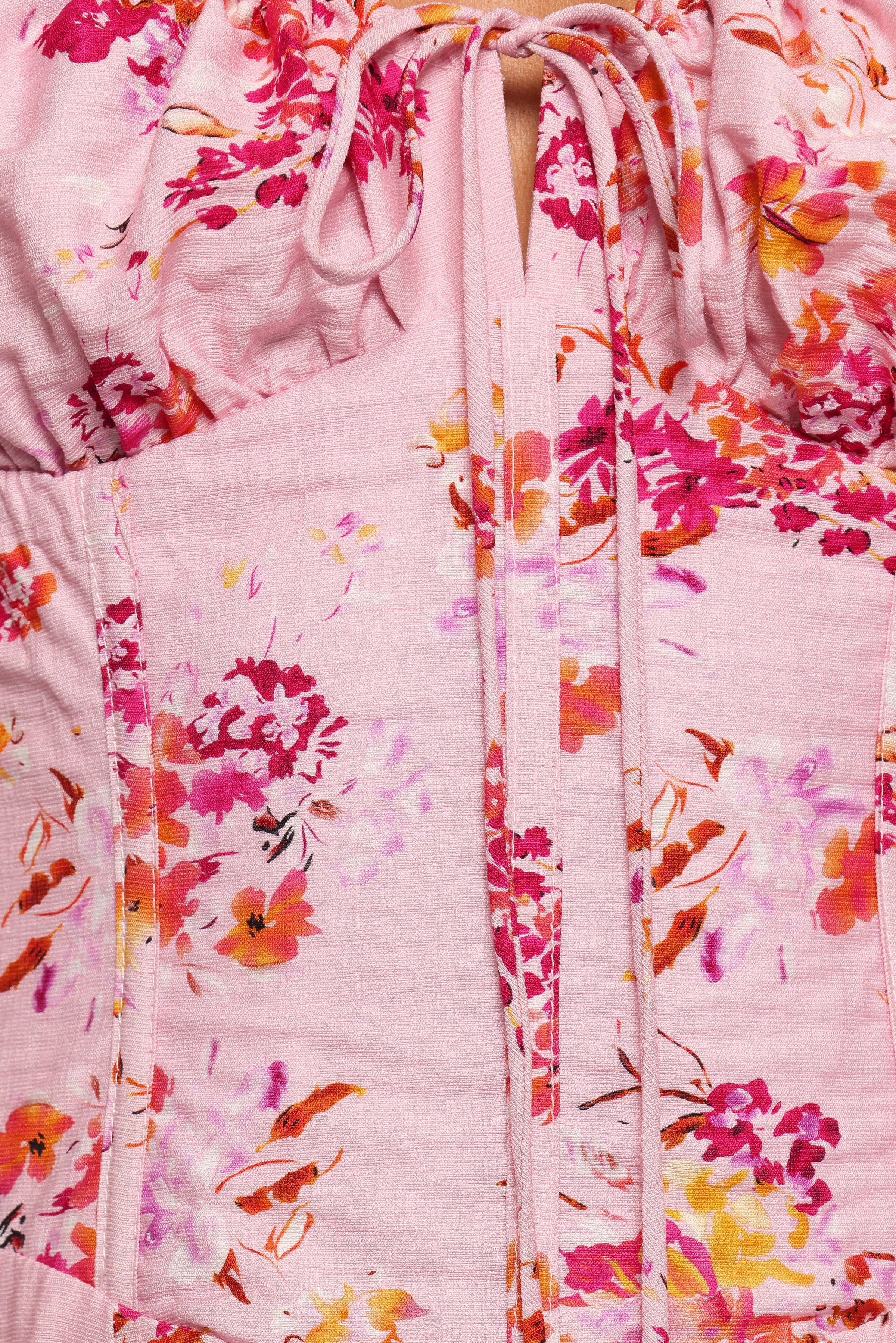 Lelah Midi Dress - Pink Floral