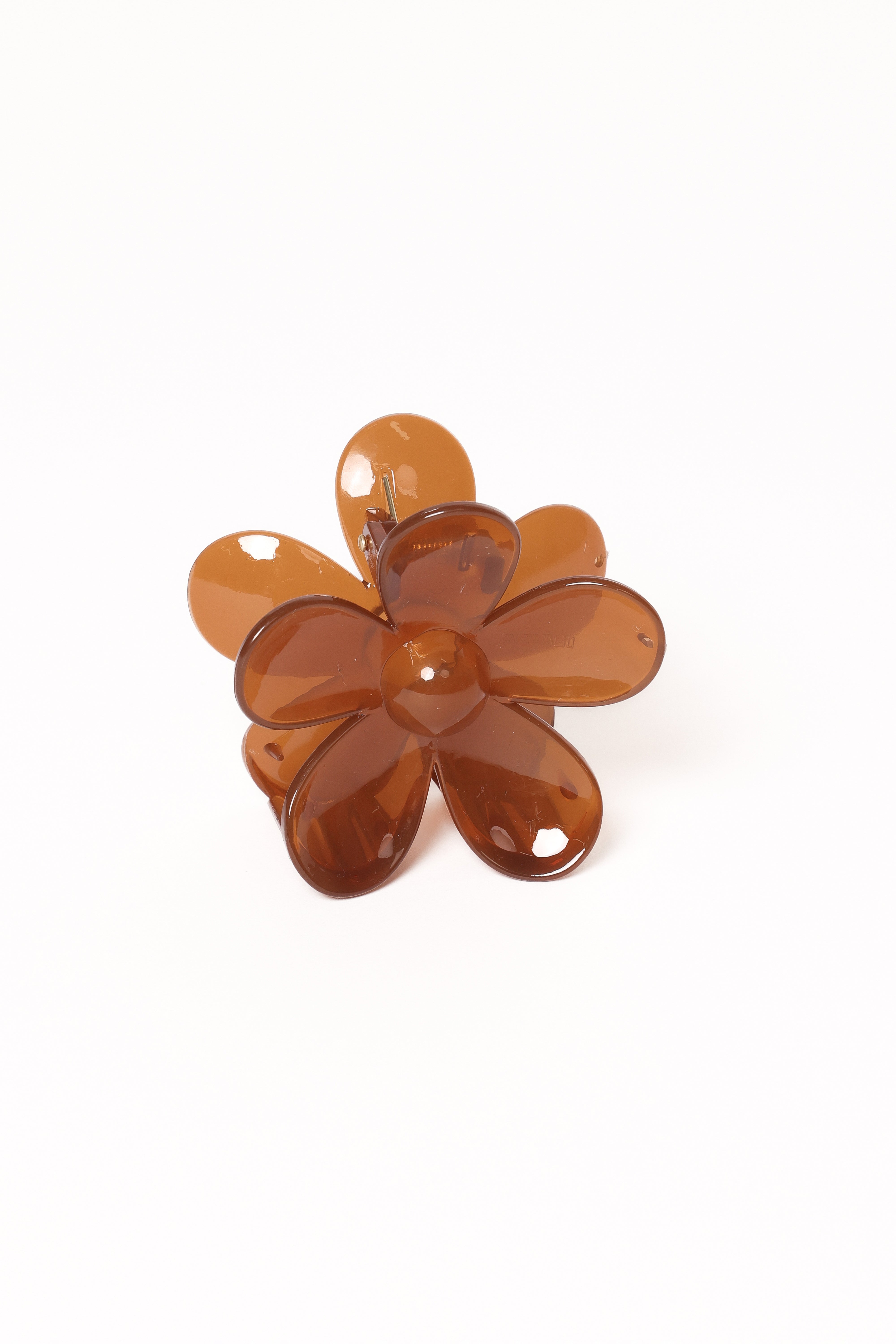 Leona Flower Clip - Brown