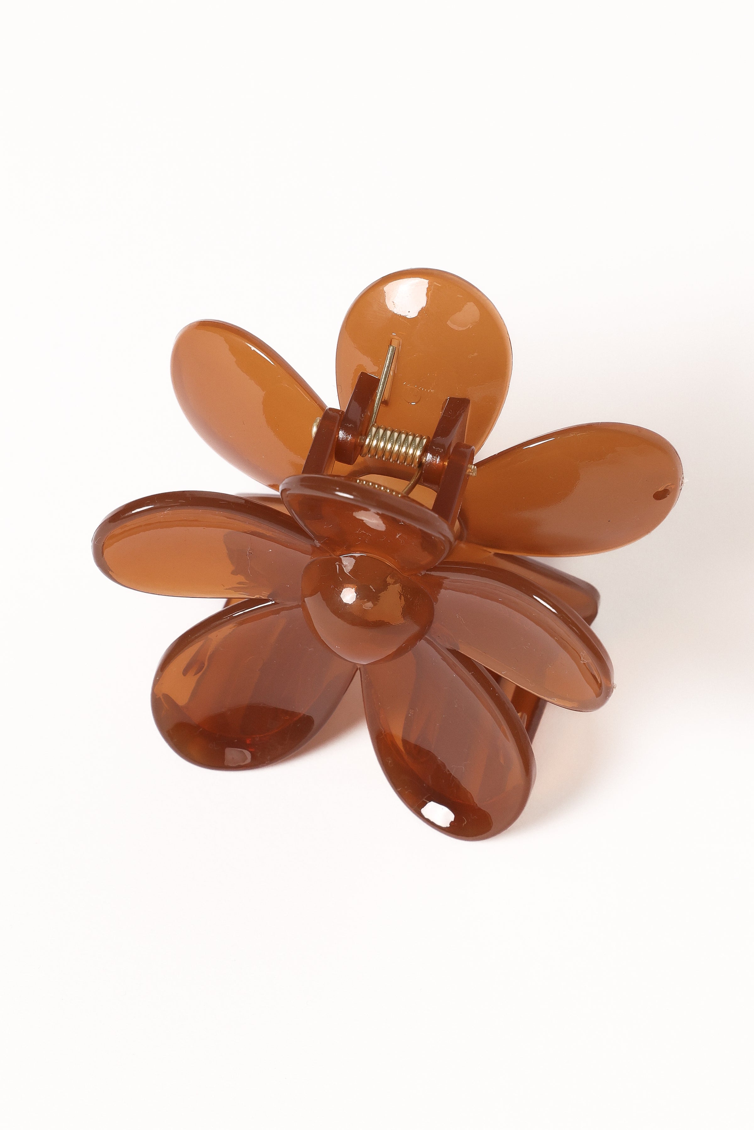 Leona Flower Clip - Brown