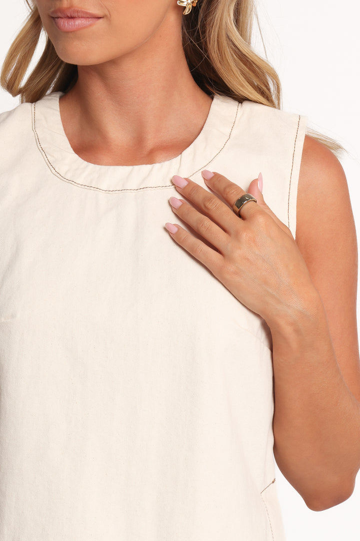 Collective Tops - Levi Top - Ecru fourth image