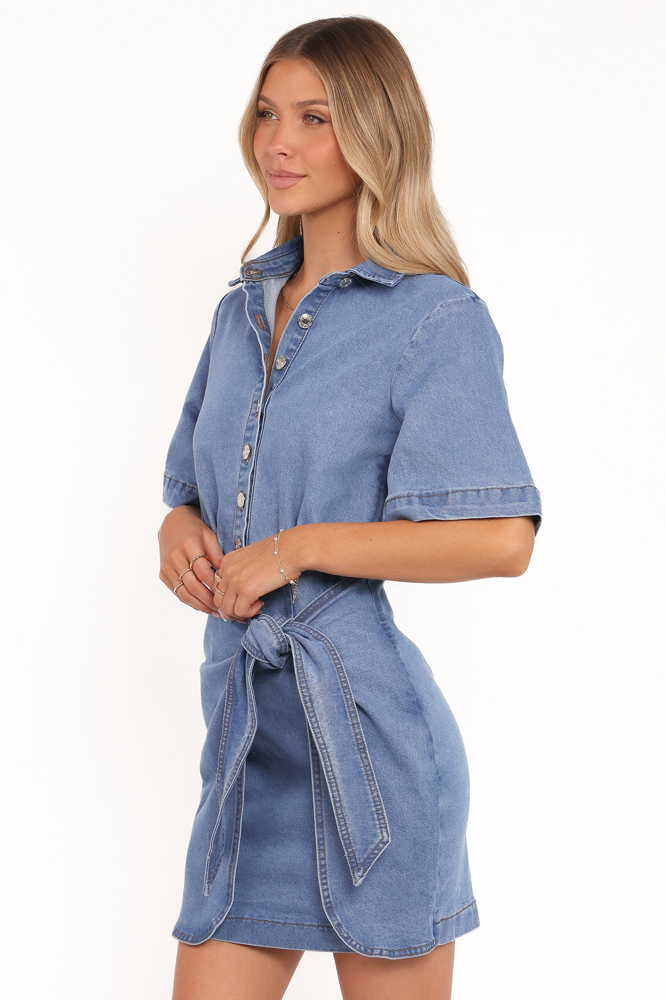 Leyton Mini Dress - Denim Chambray