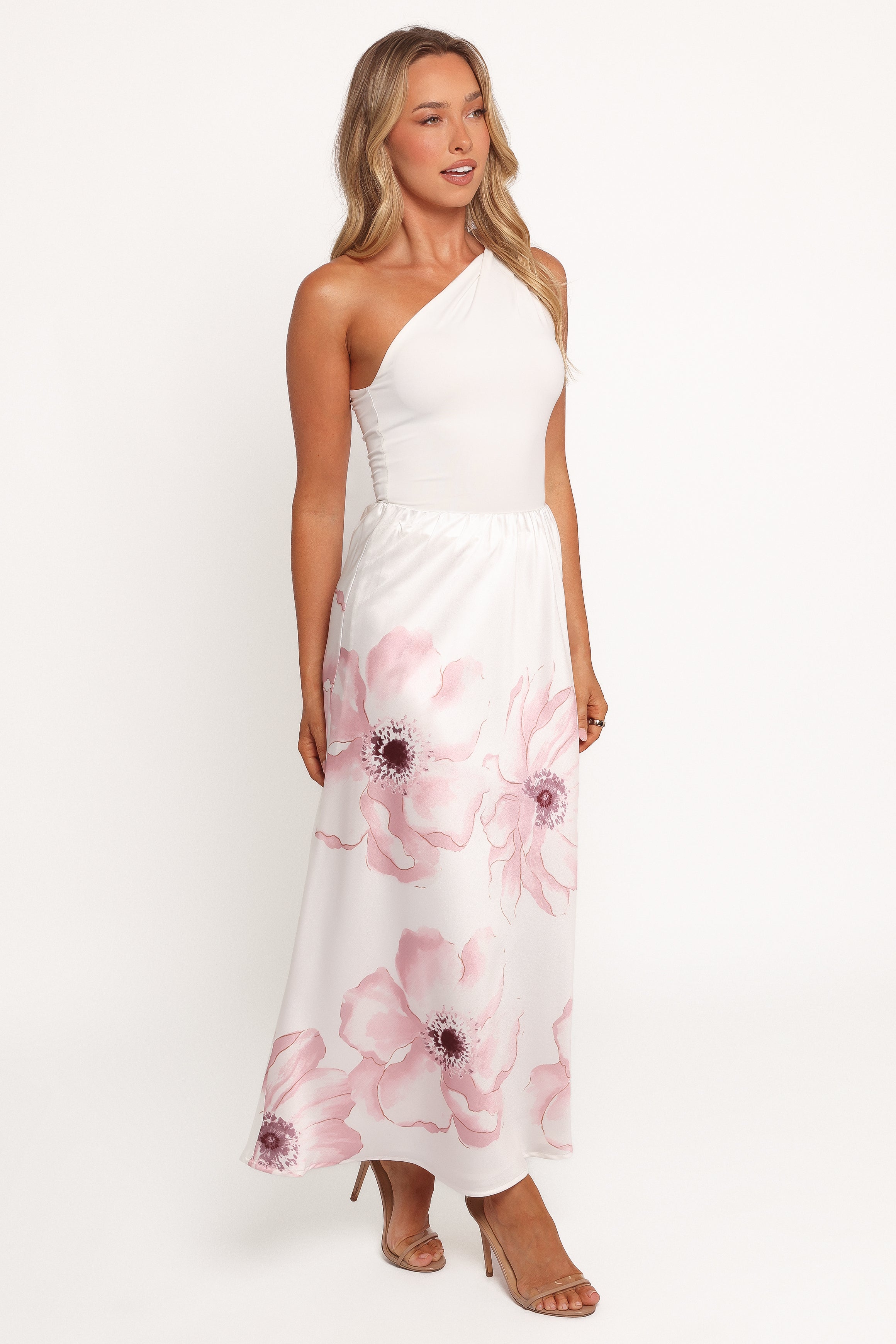 Lila Maxi Skirt - Pink White Floral
