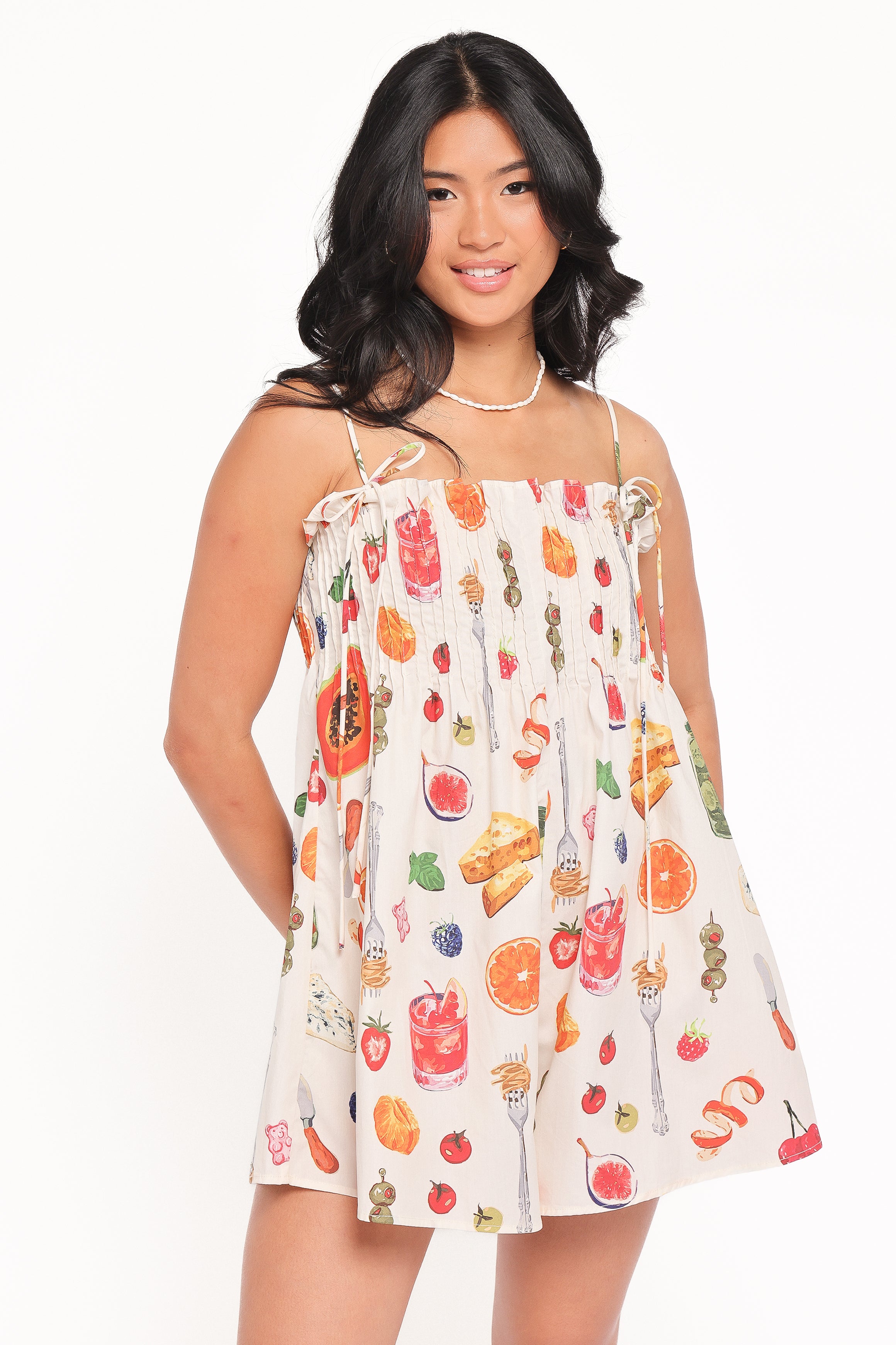 Liora Pleated Playsuit - Picnic