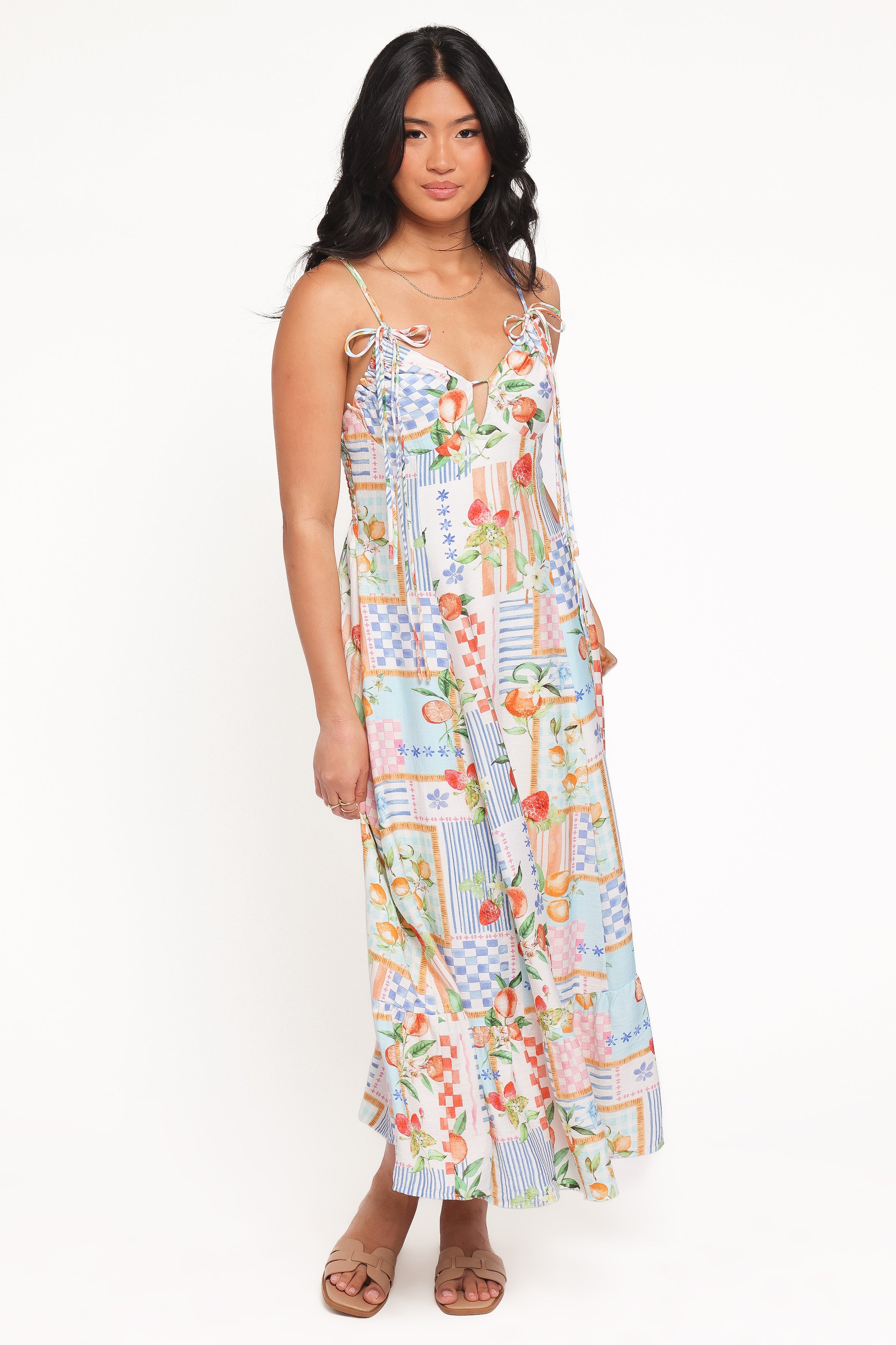 Loreen Midi Dress - Fruit Print