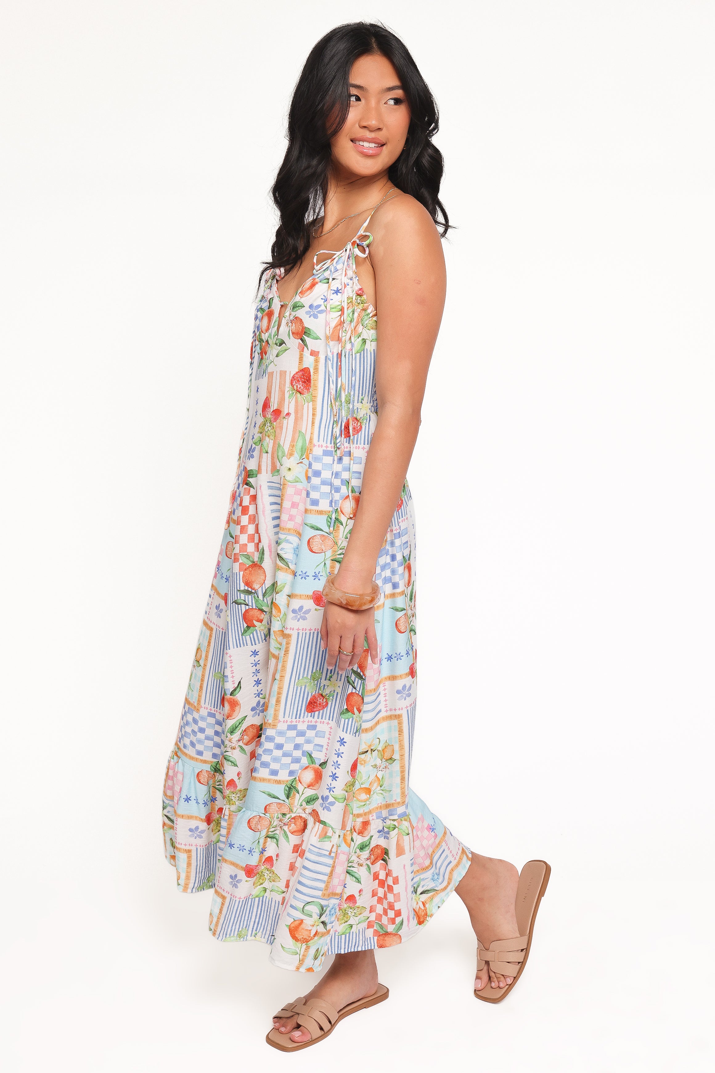 Loreen Midi Dress - Fruit Print