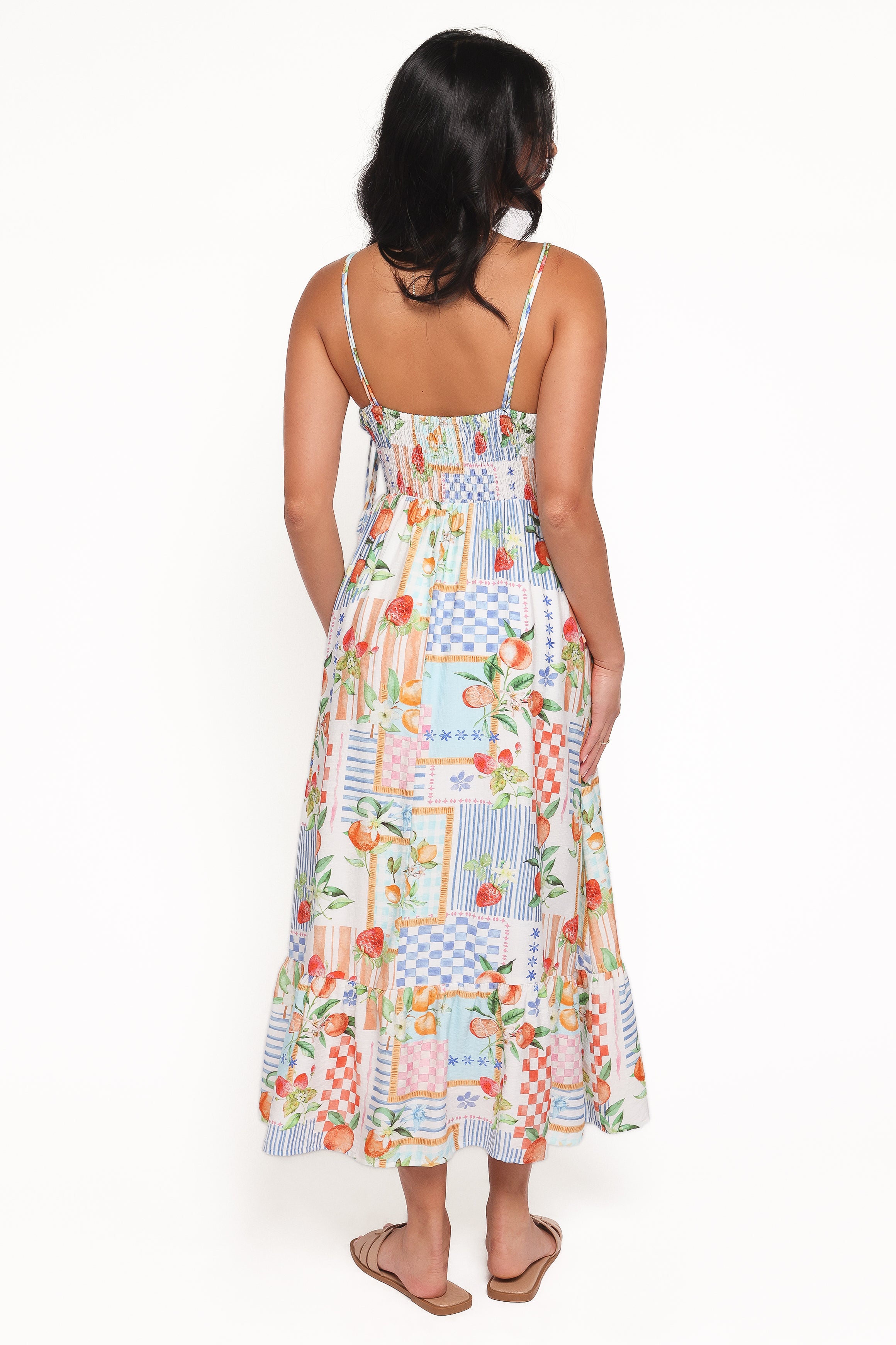 Loreen Midi Dress - Fruit Print