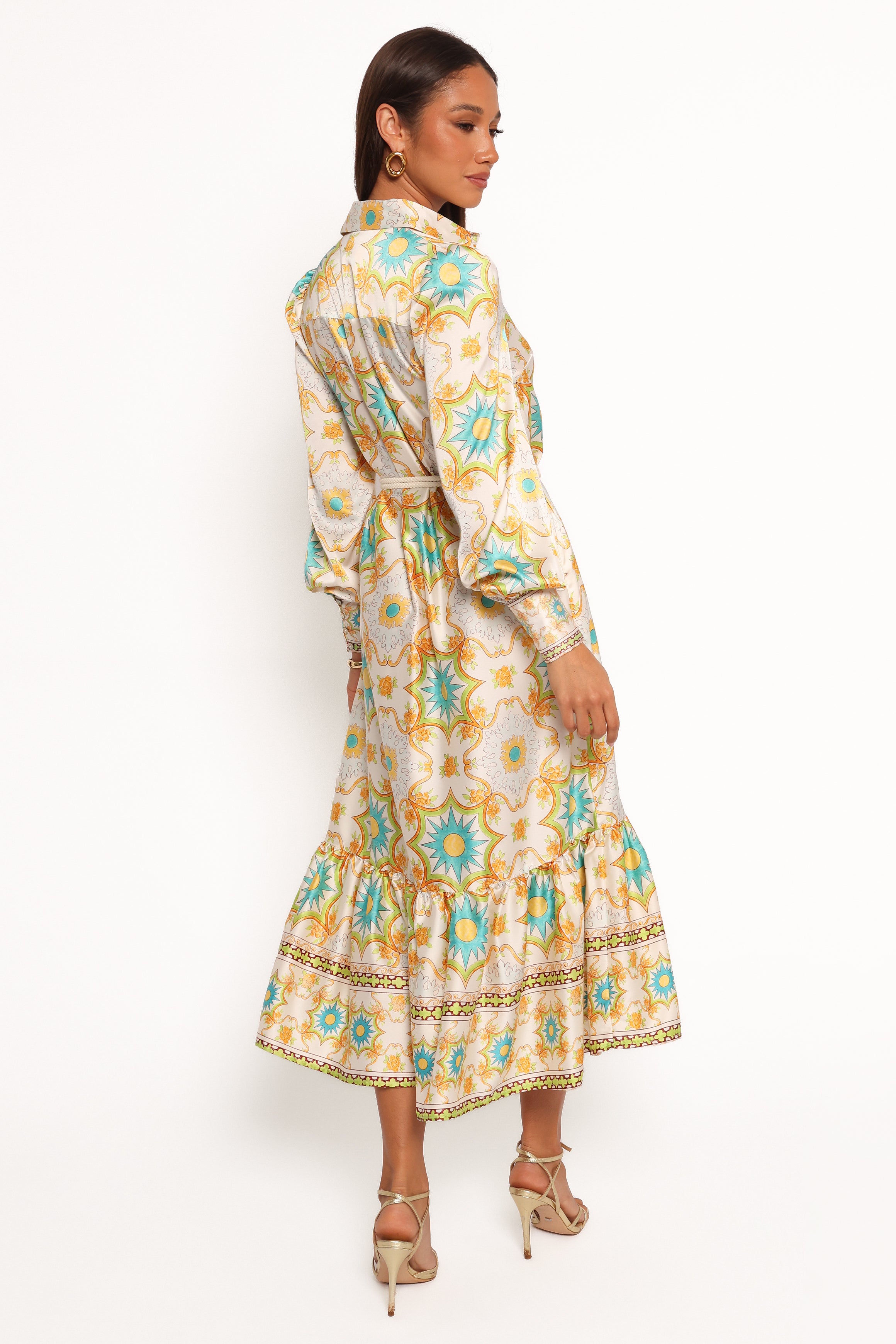 Lorena Maxi Dress - White Multi