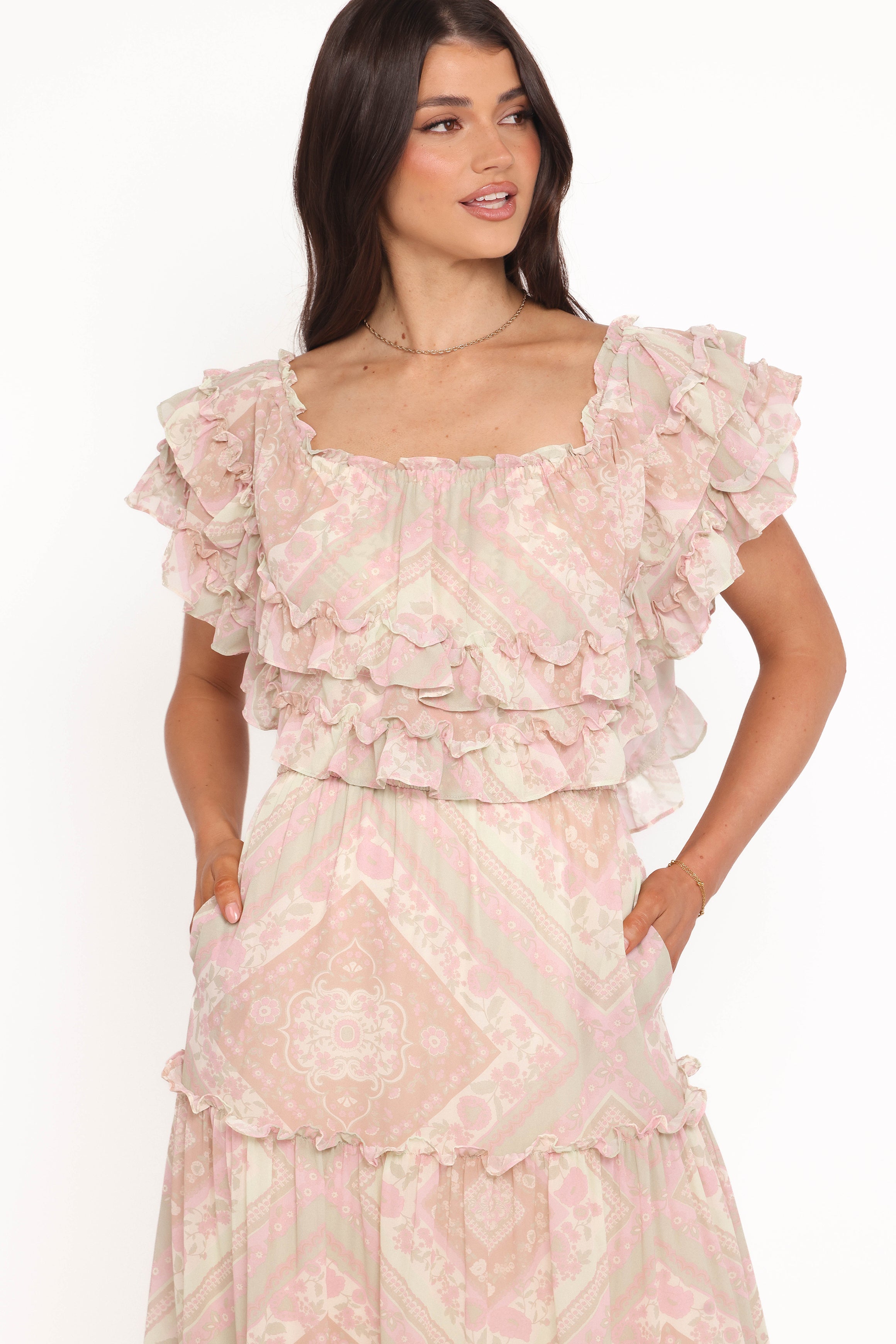 Lovine Maxi Dress - Sage Paisley