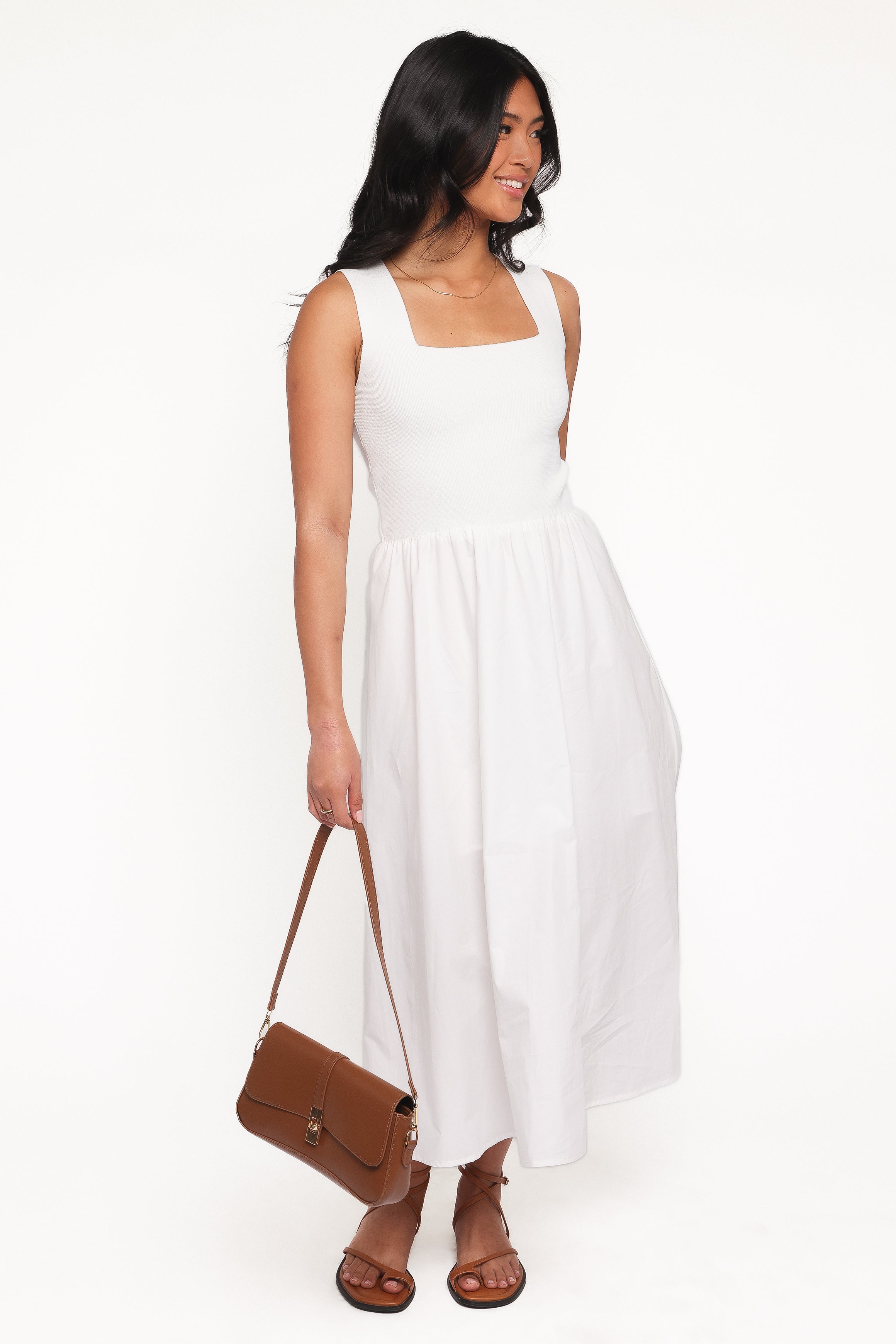 Luana Midi Dress - White