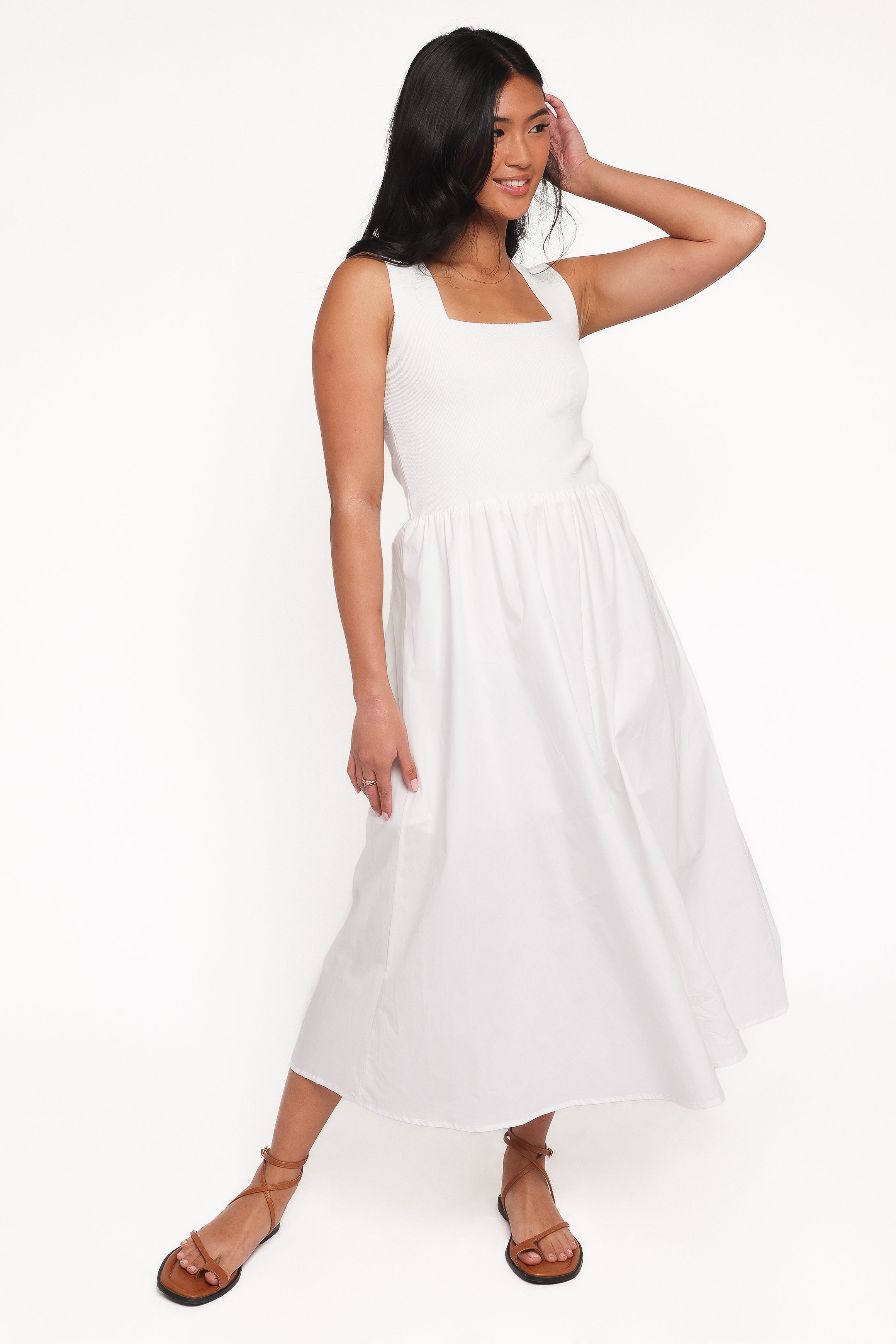 Luana Midi Dress - White