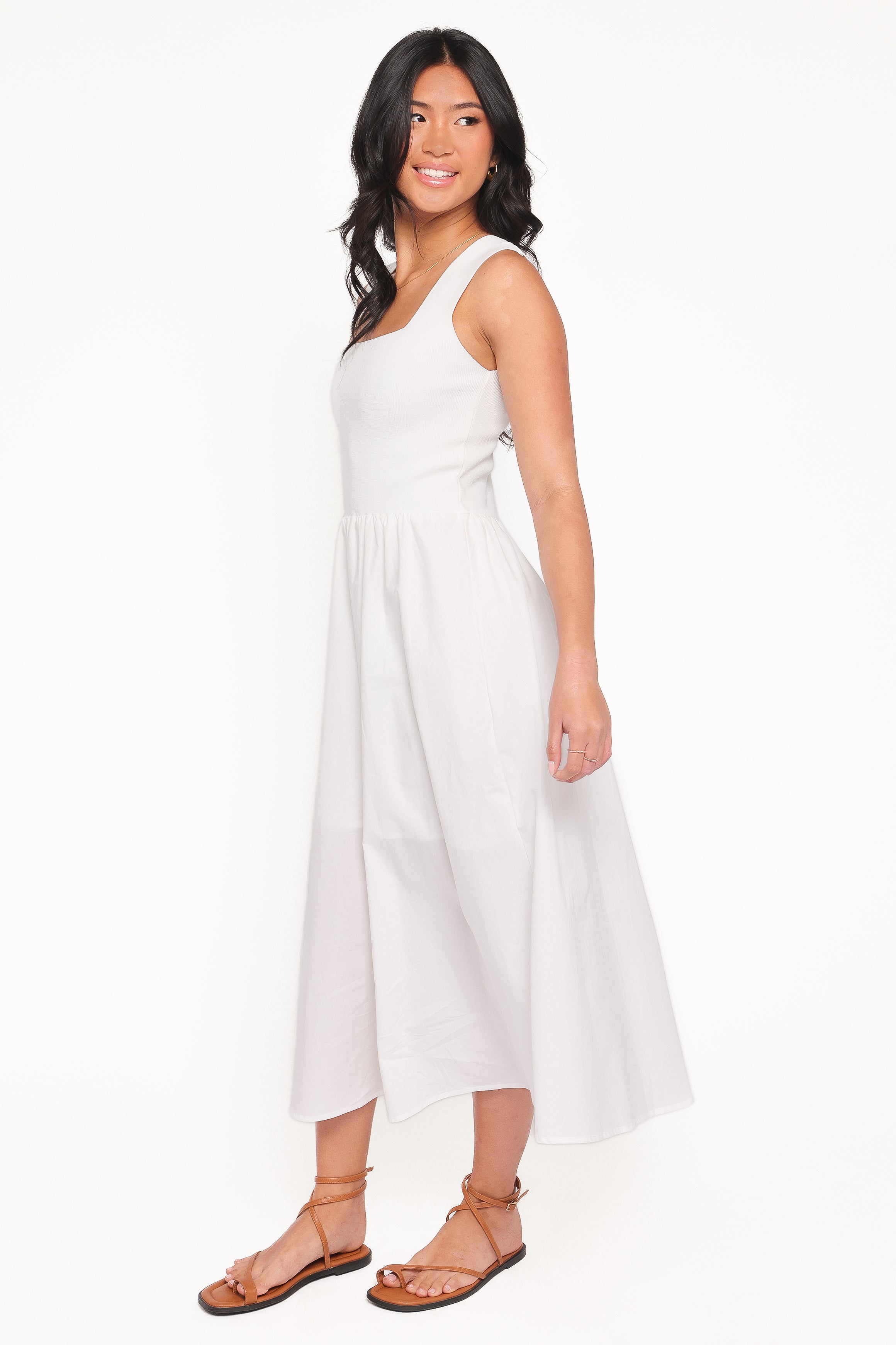 Luana Midi Dress - White