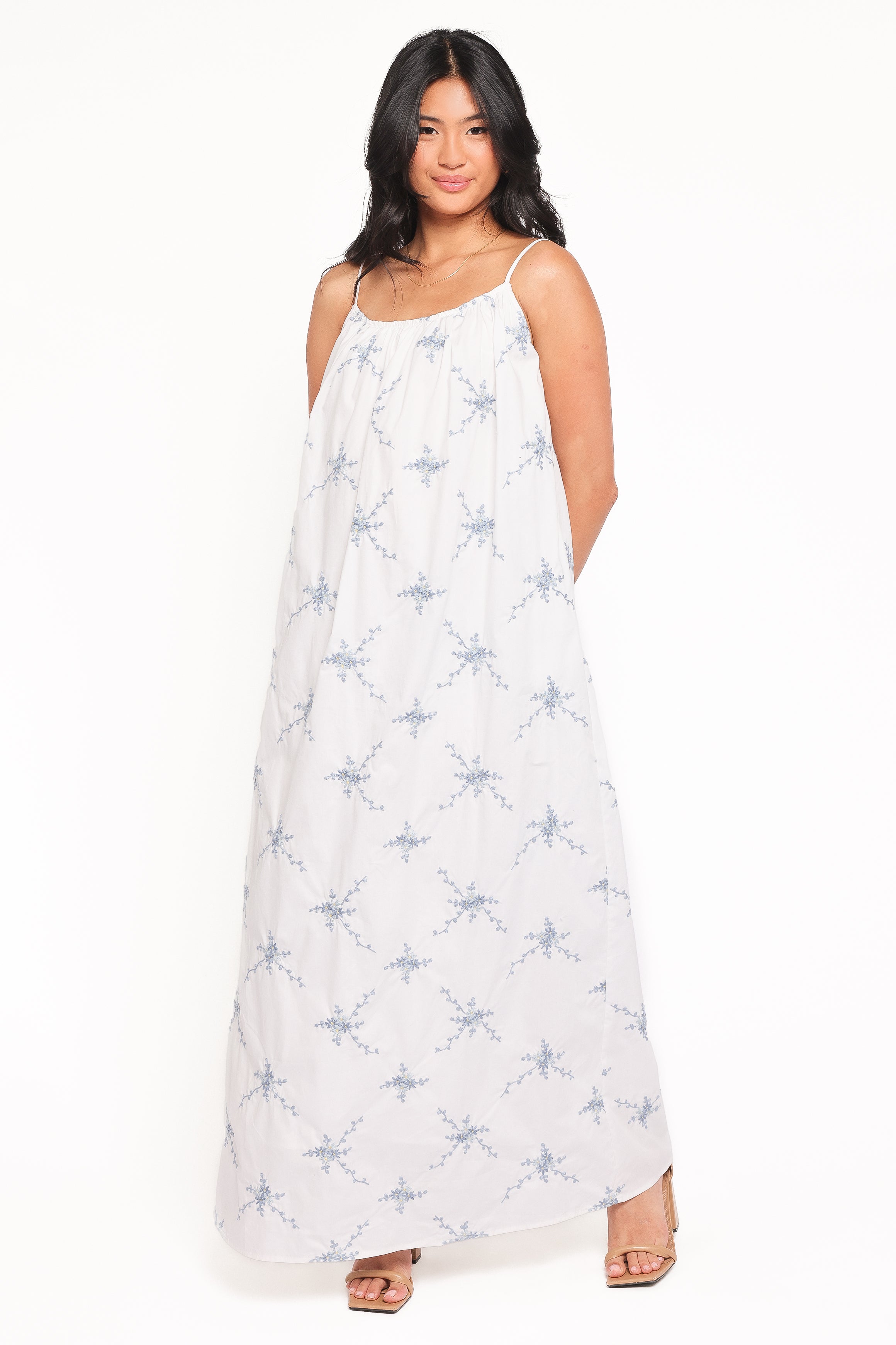 Lumina Maxi Dress - Blue Floral