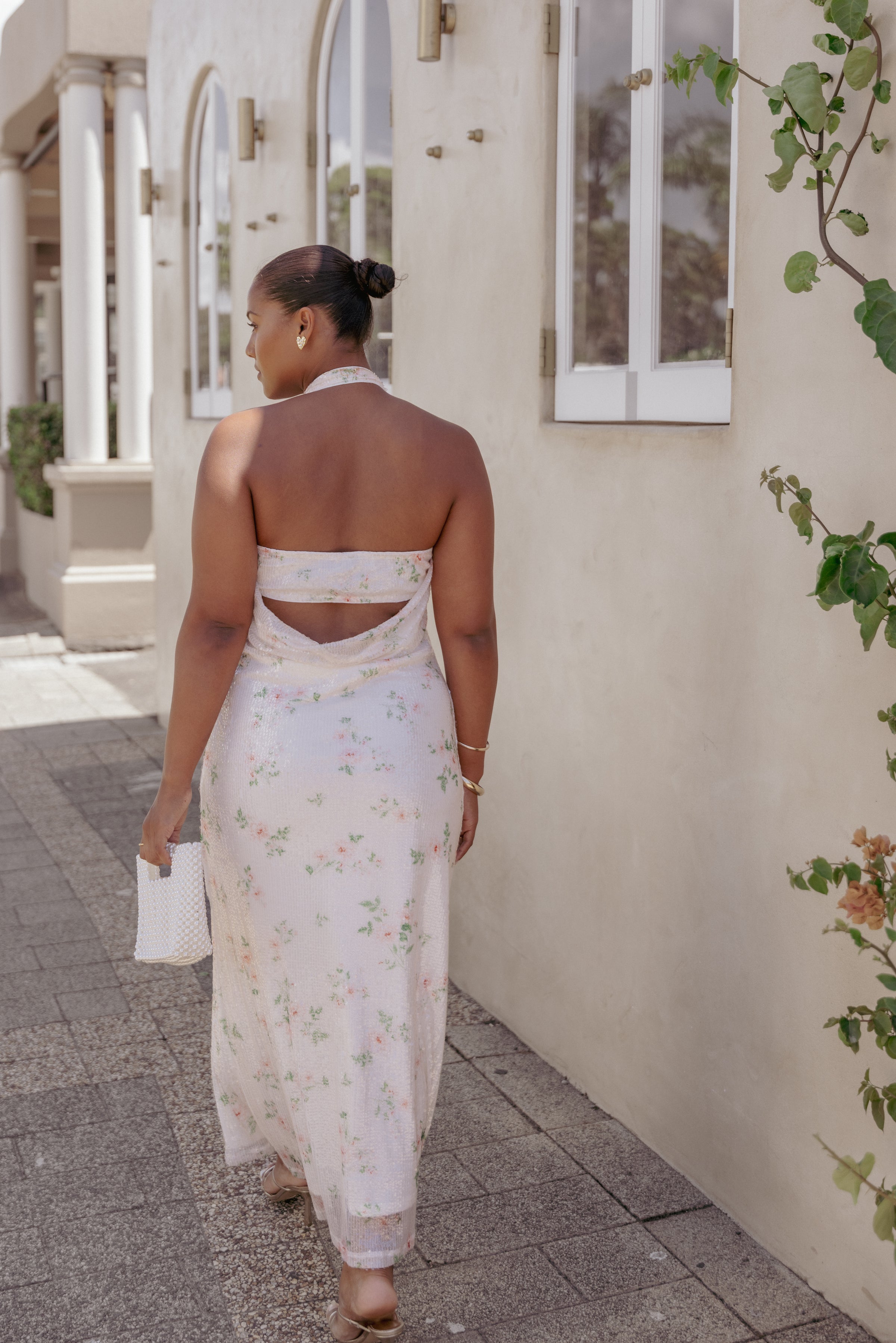 Lunara Maxi Dress - Sequin Floral