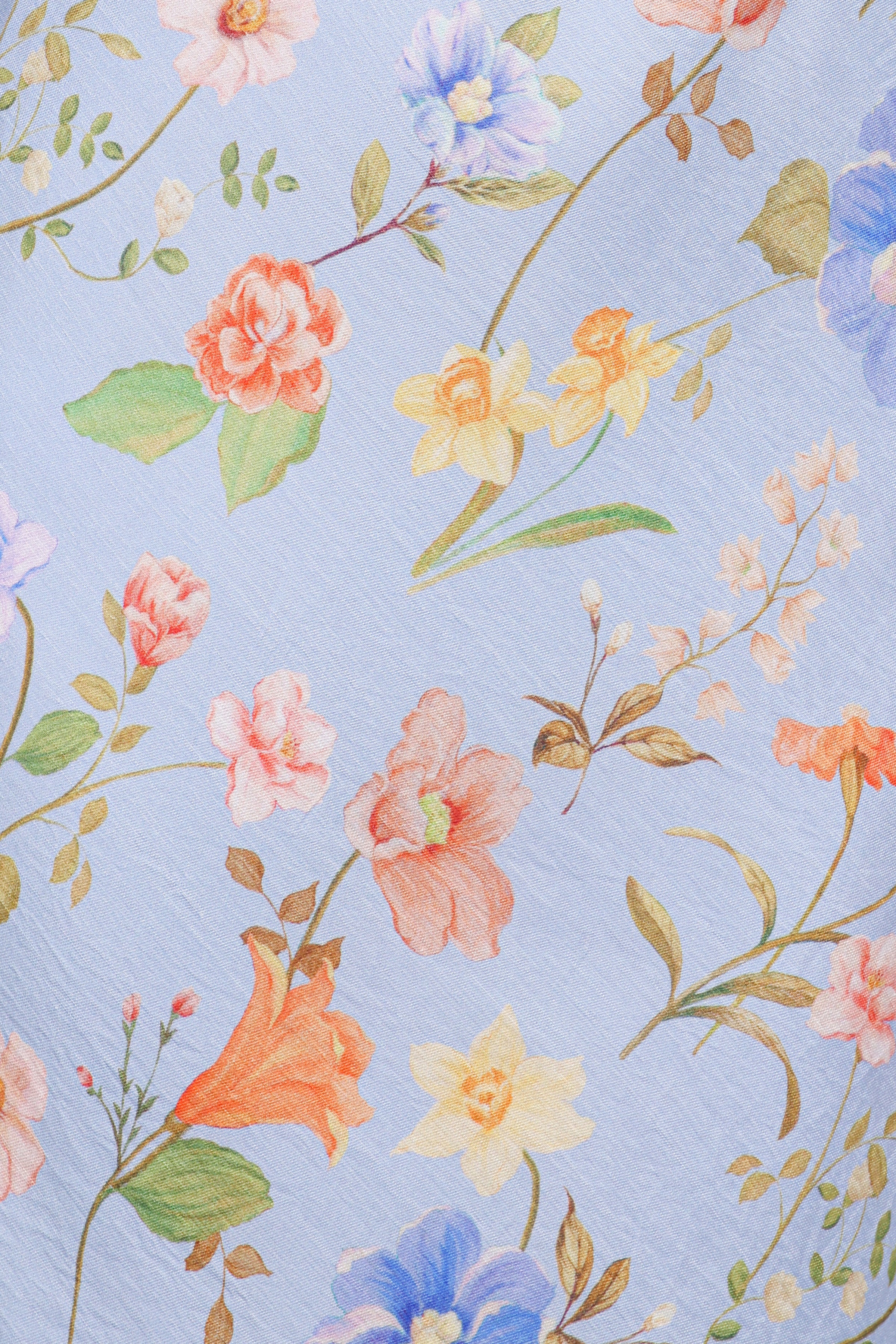 Lunaria Maxi Dress - Blue Floral