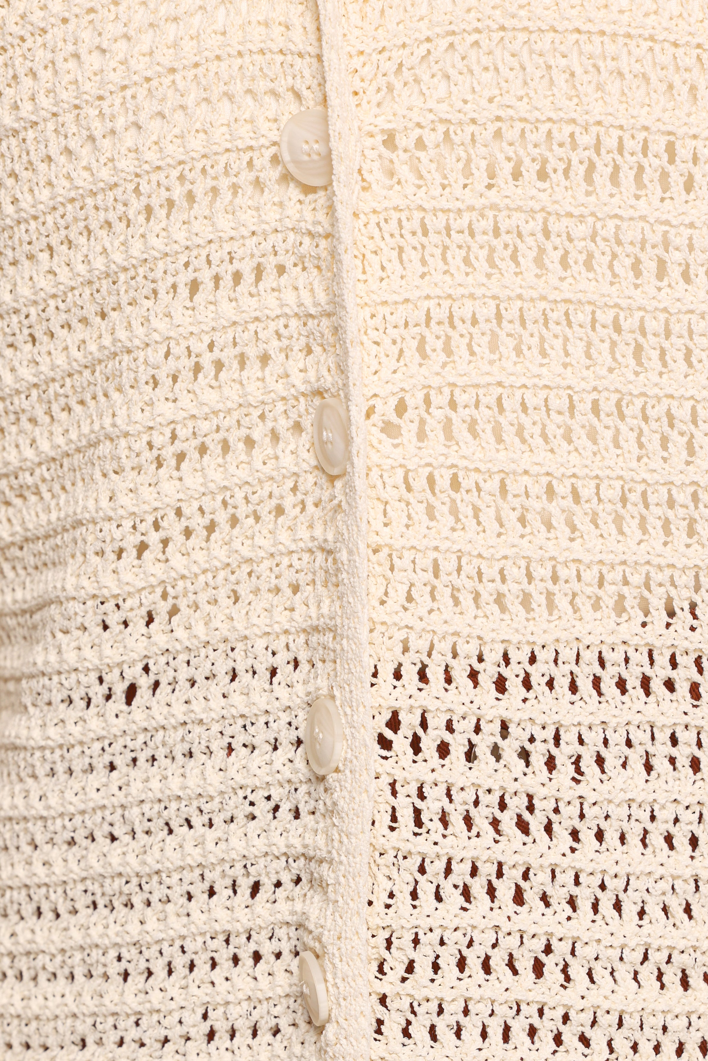 Lyra Large Collar Cardigan - White