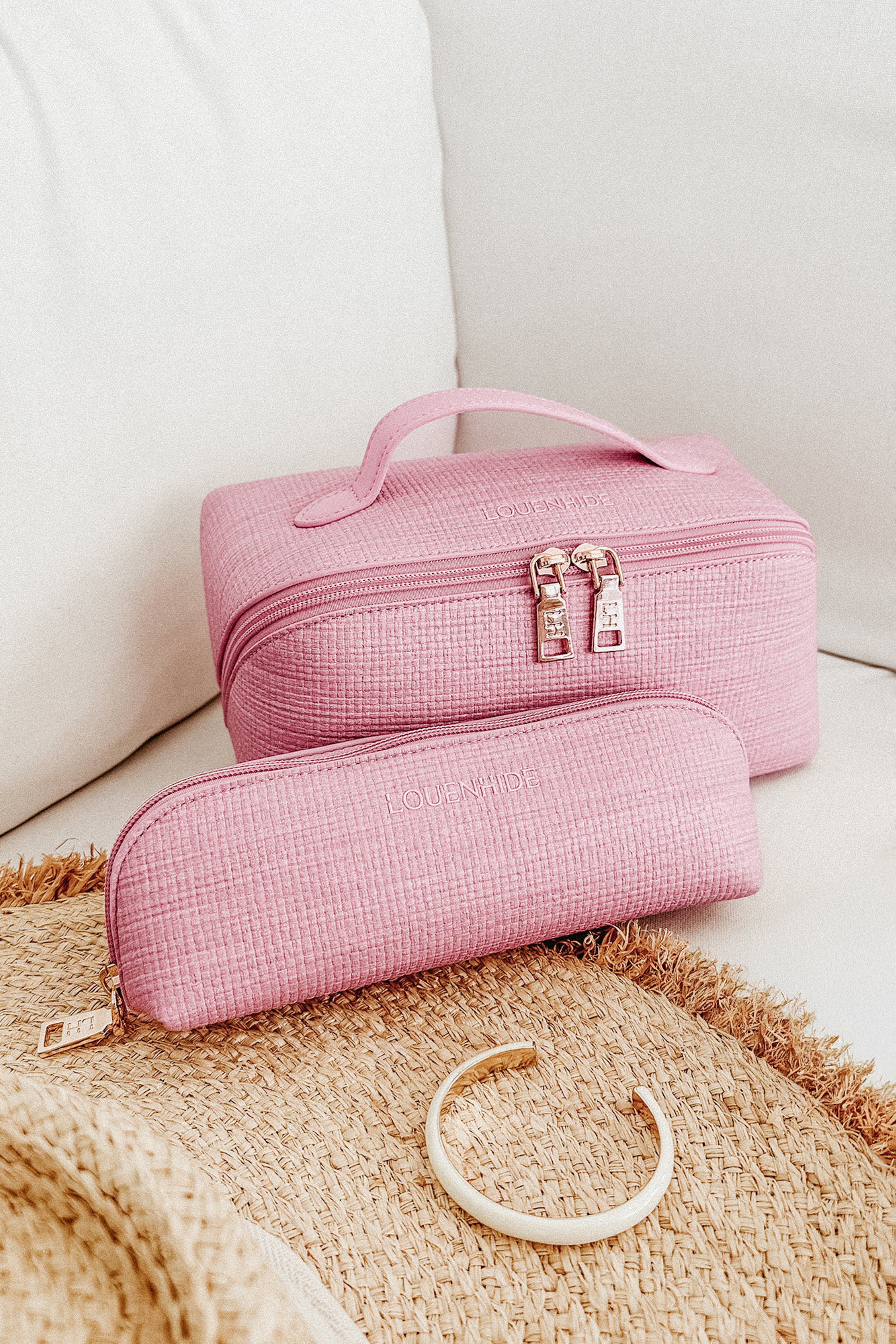 Mary Jayne Cosmetic Bag Set - Pink