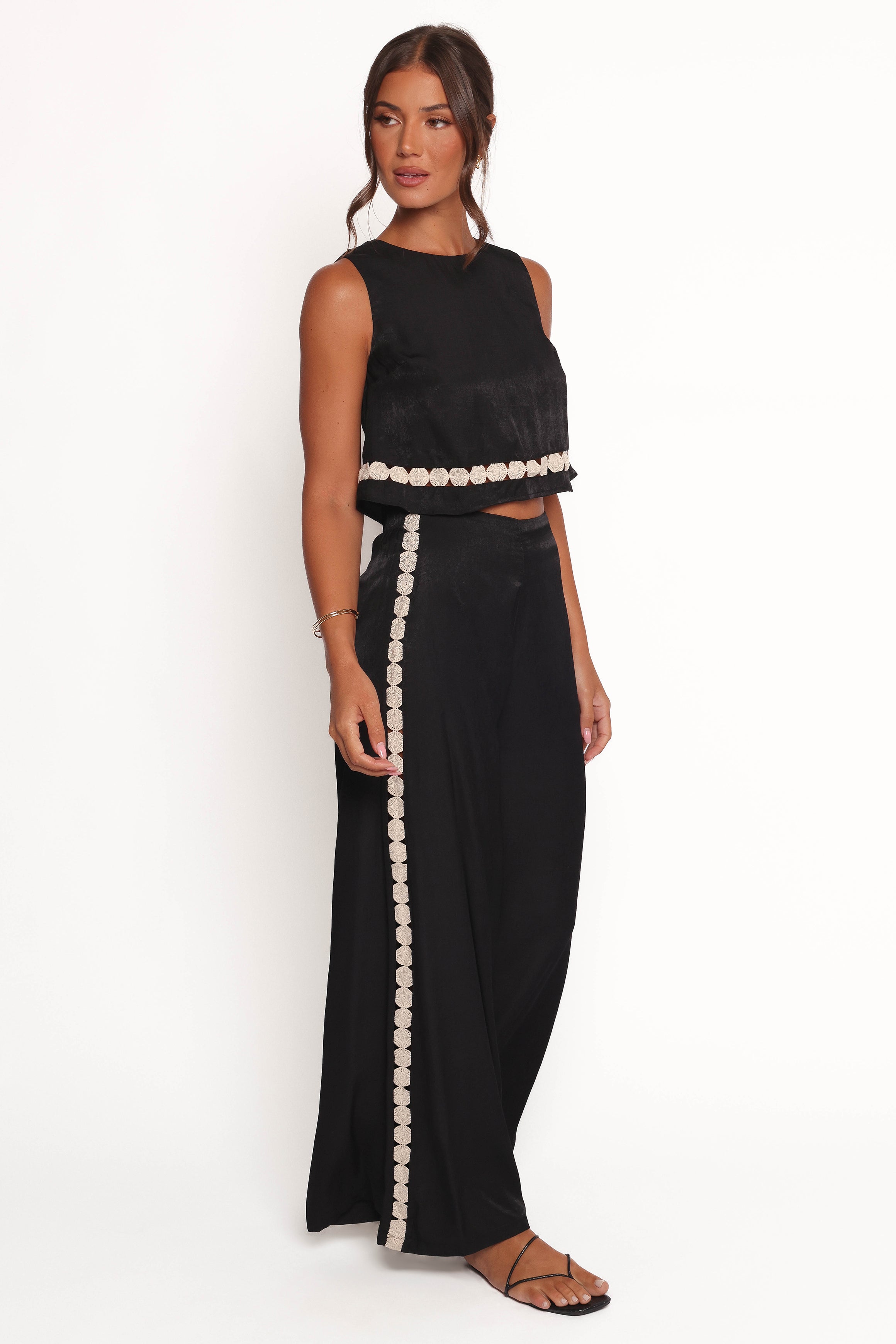 Margarete Pant Set - Black Cream