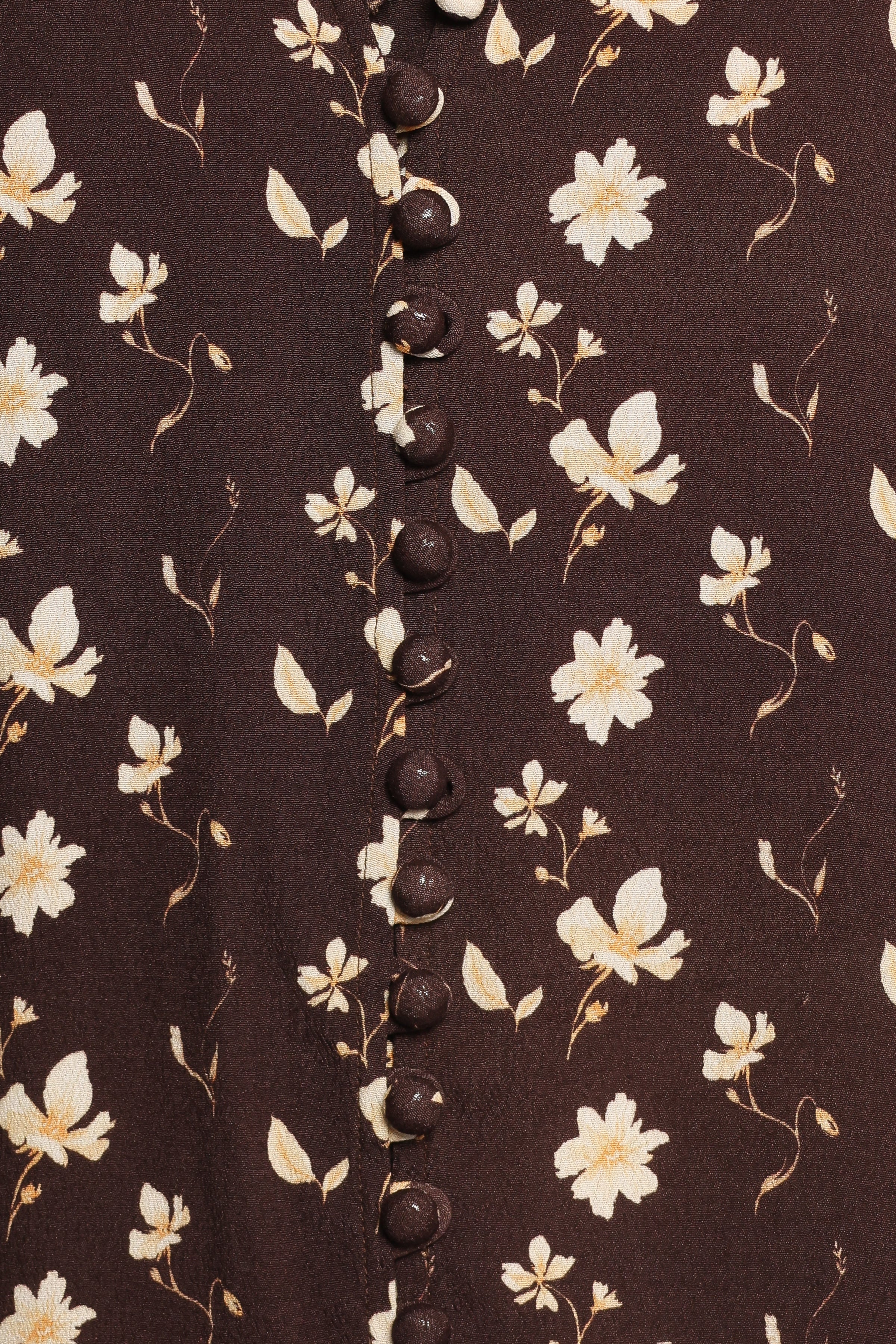 Marni Top - Brown Ditsy