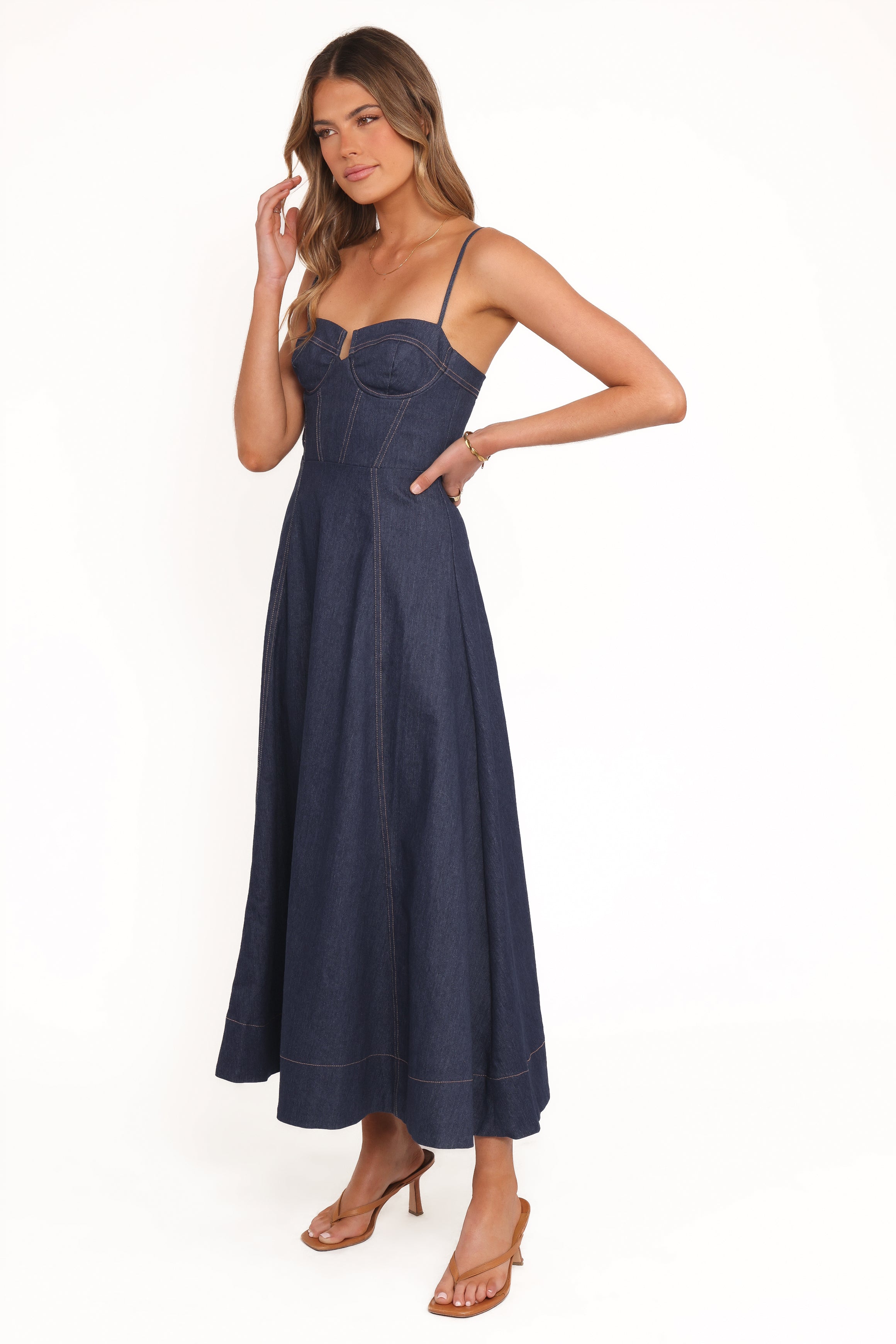 Marsden Denim Midi Dress - Indigo