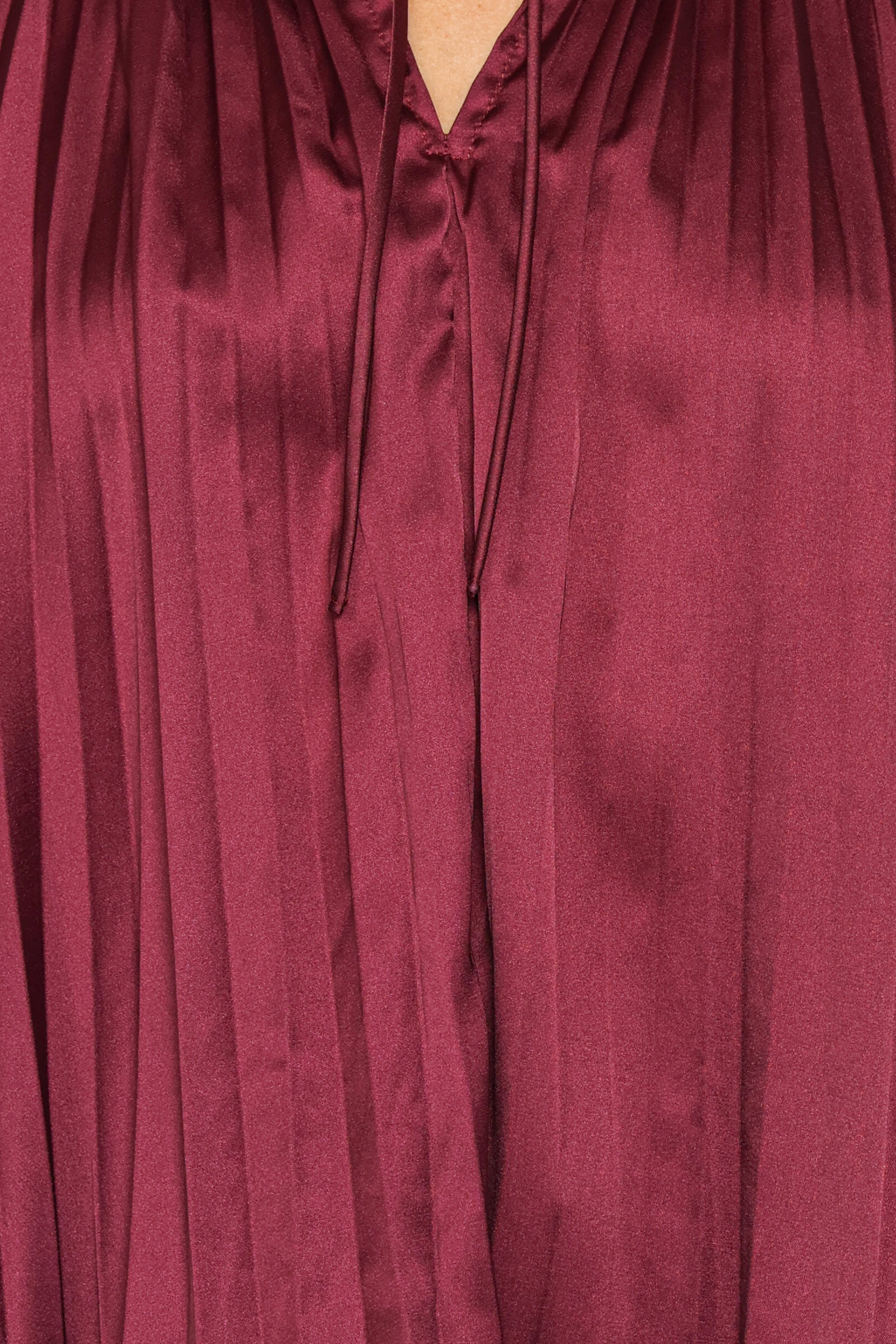 Marshall Pleated Top - Burgundy