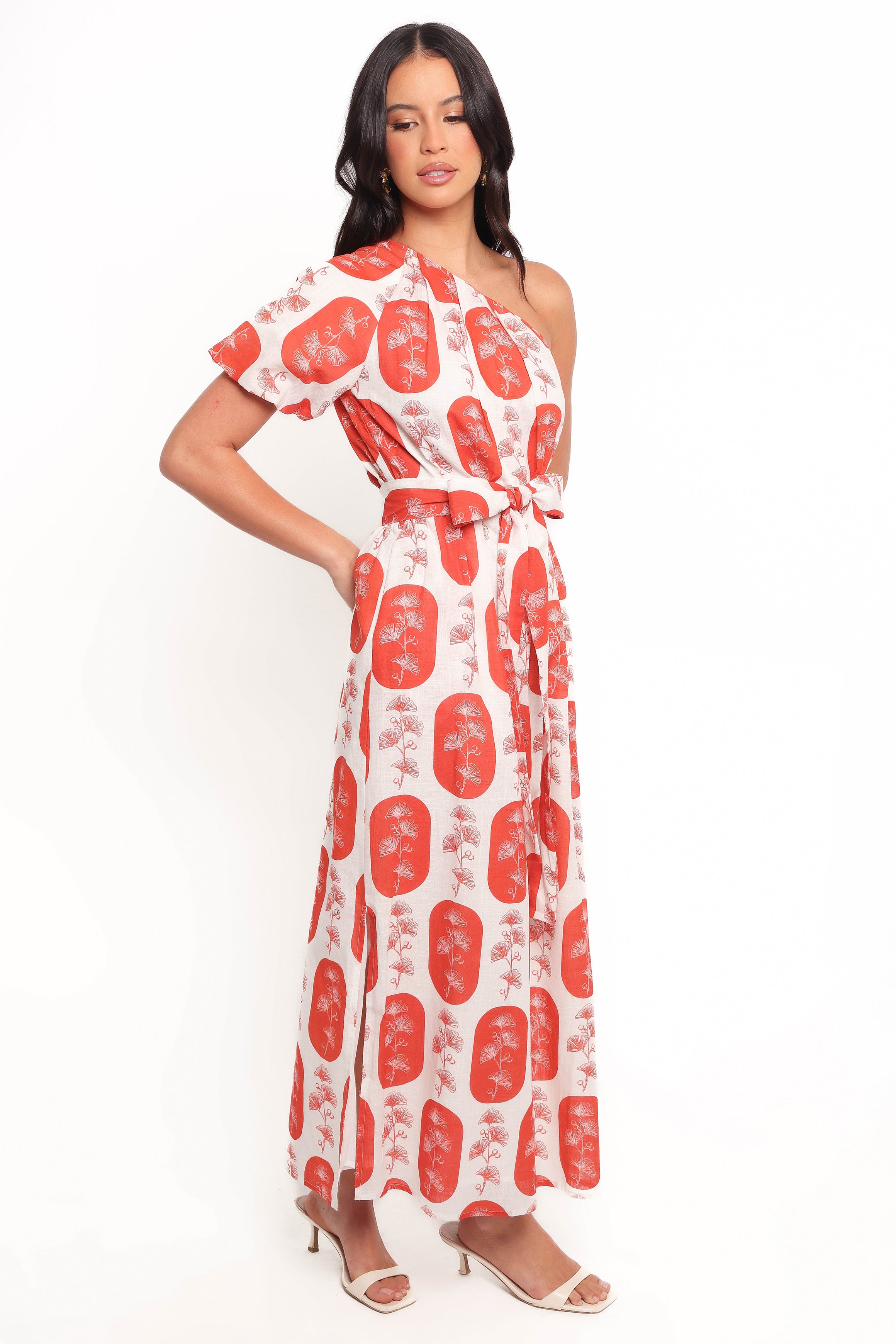 Mary Maxi Dress - Red/White