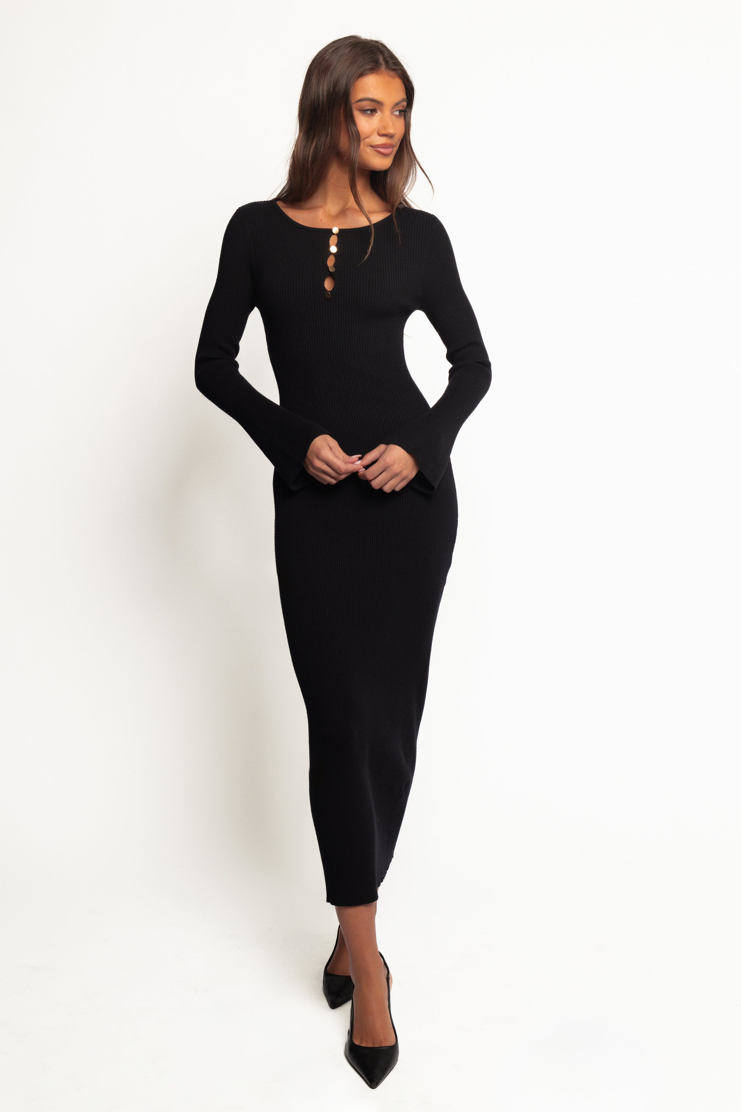 Maxwell Knit Maxi Dress - Black