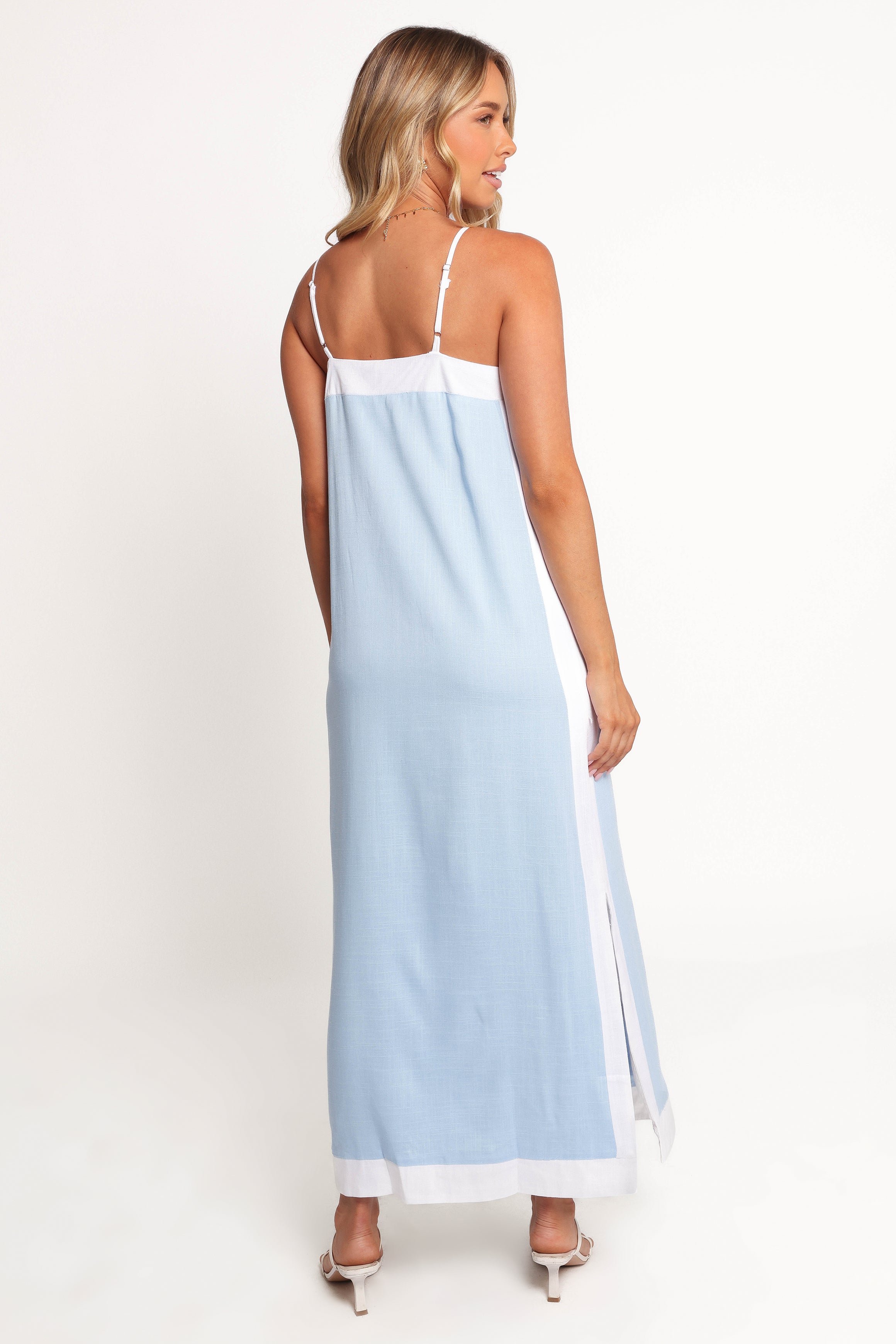 Melanie Maxi Dress - Blue/White