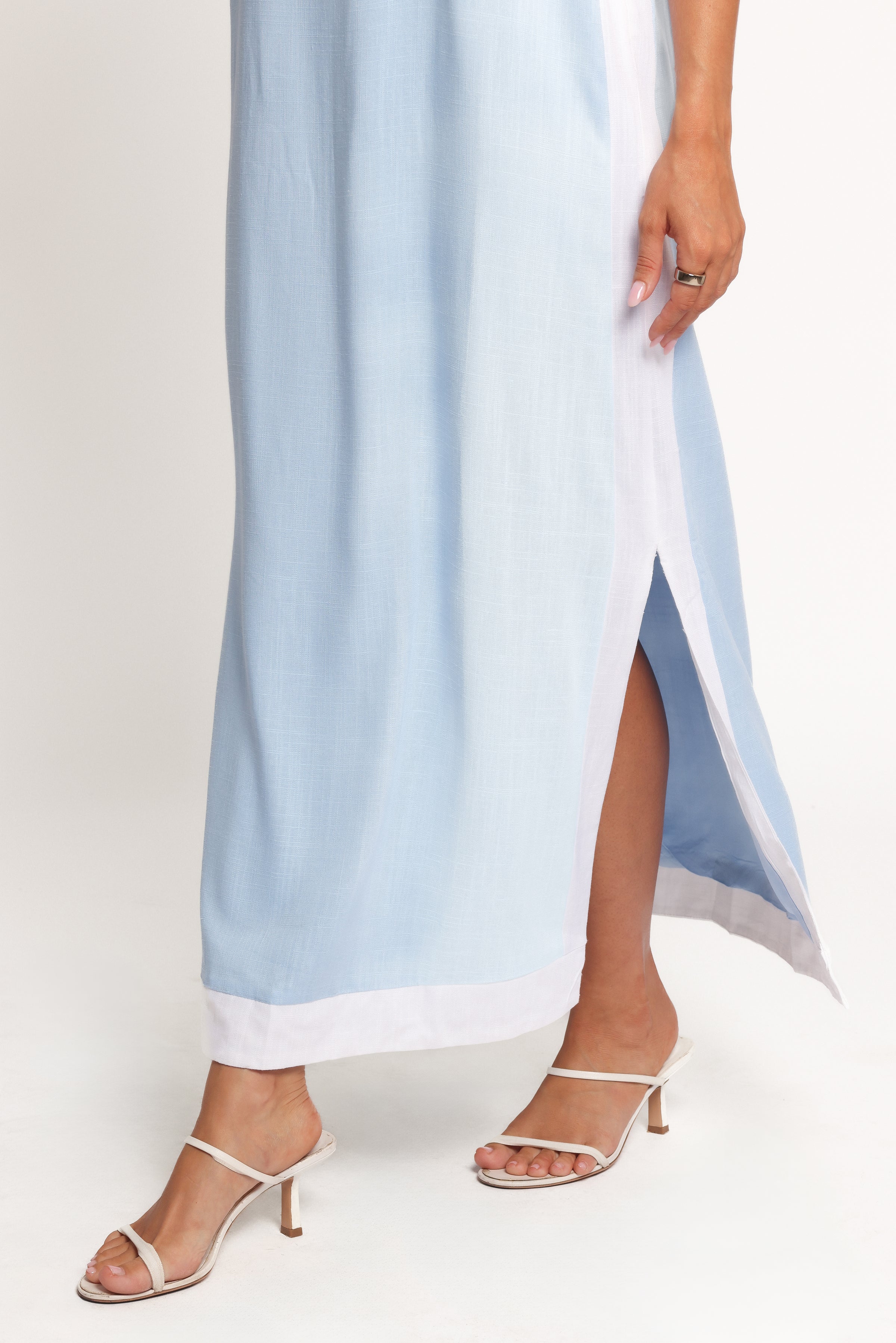 Melanie Maxi Dress - Blue/White