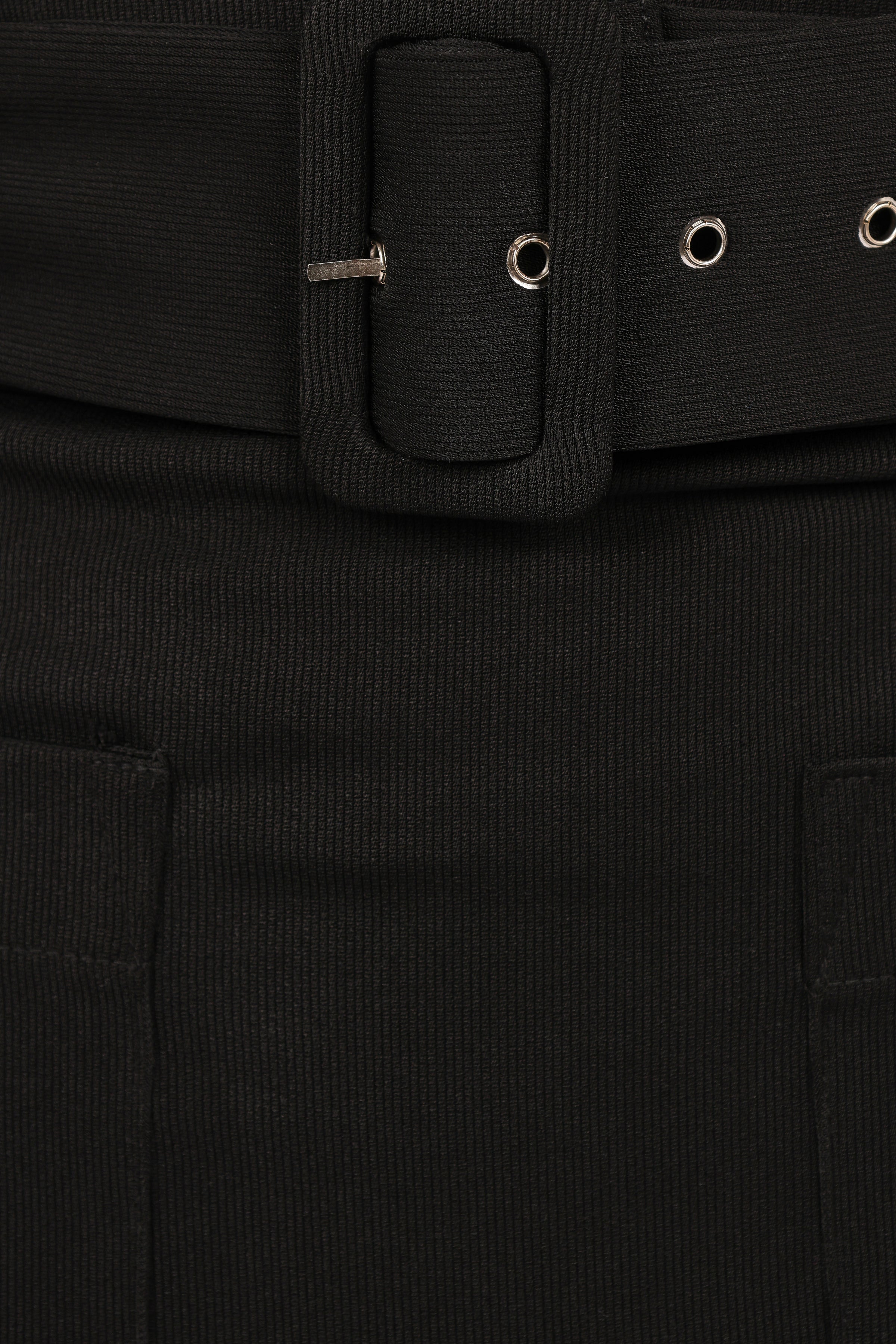 Mellody Belted Mini Skirt - Black