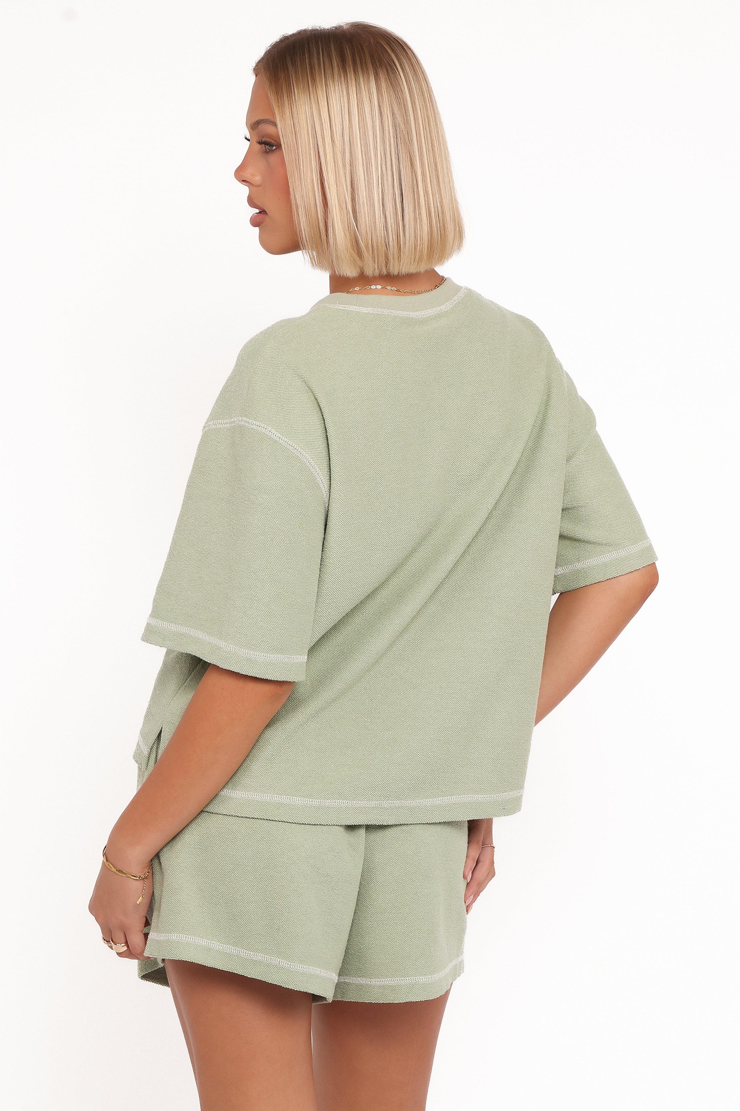 Melody Knit Short Set - Matcha