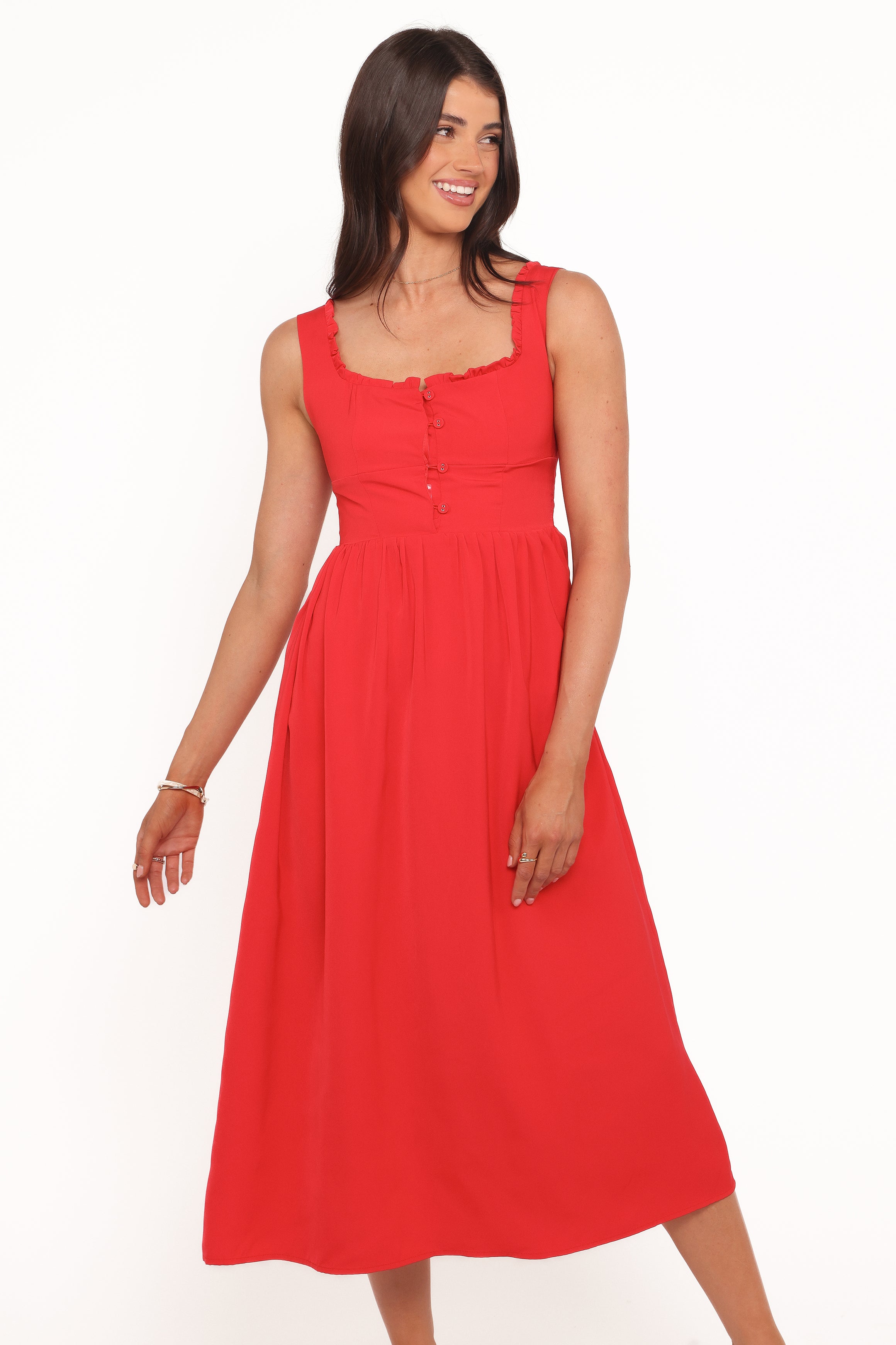 Melrose Midi Dress - Red