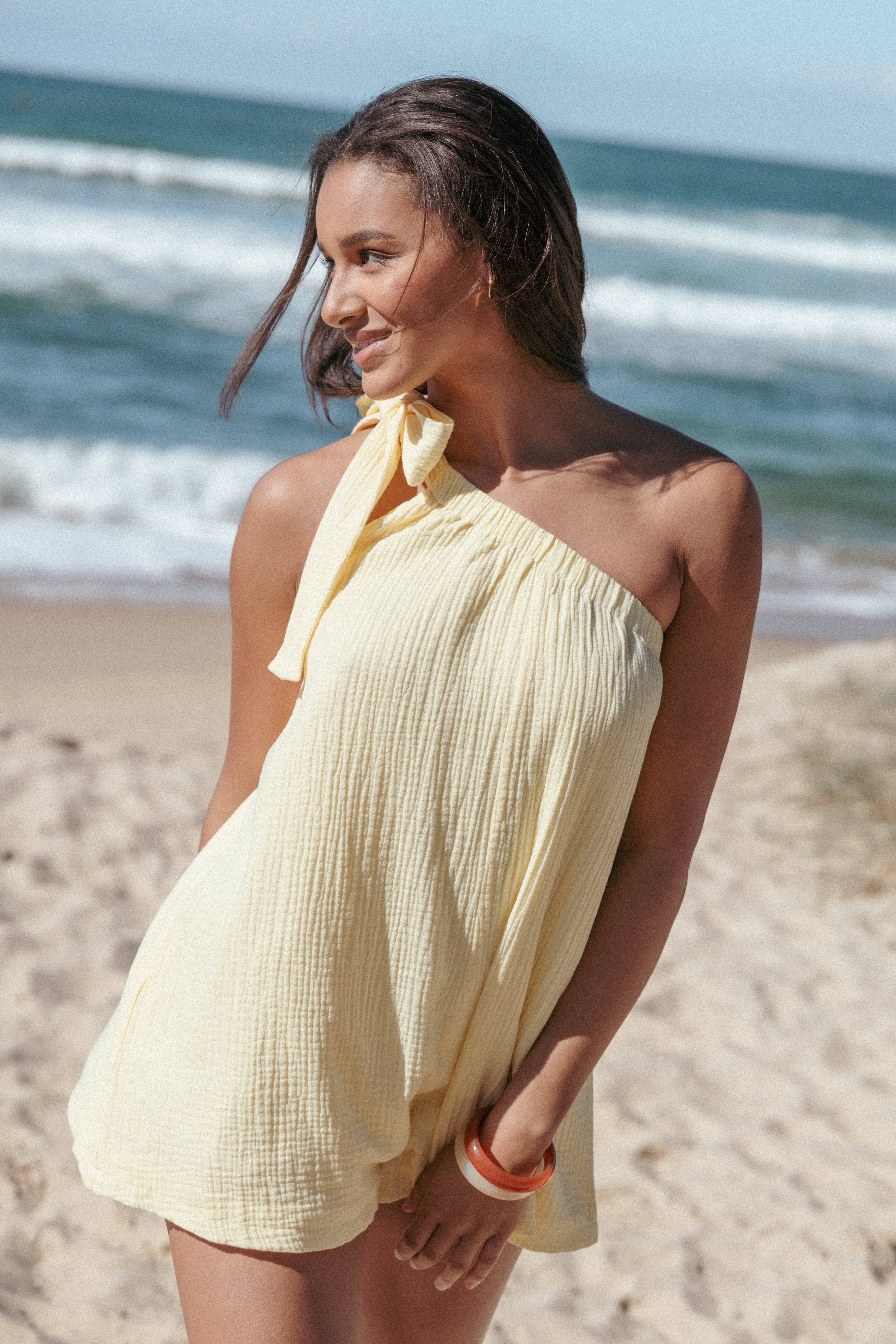 Miffy One Shoulder Playsuit - Yellow