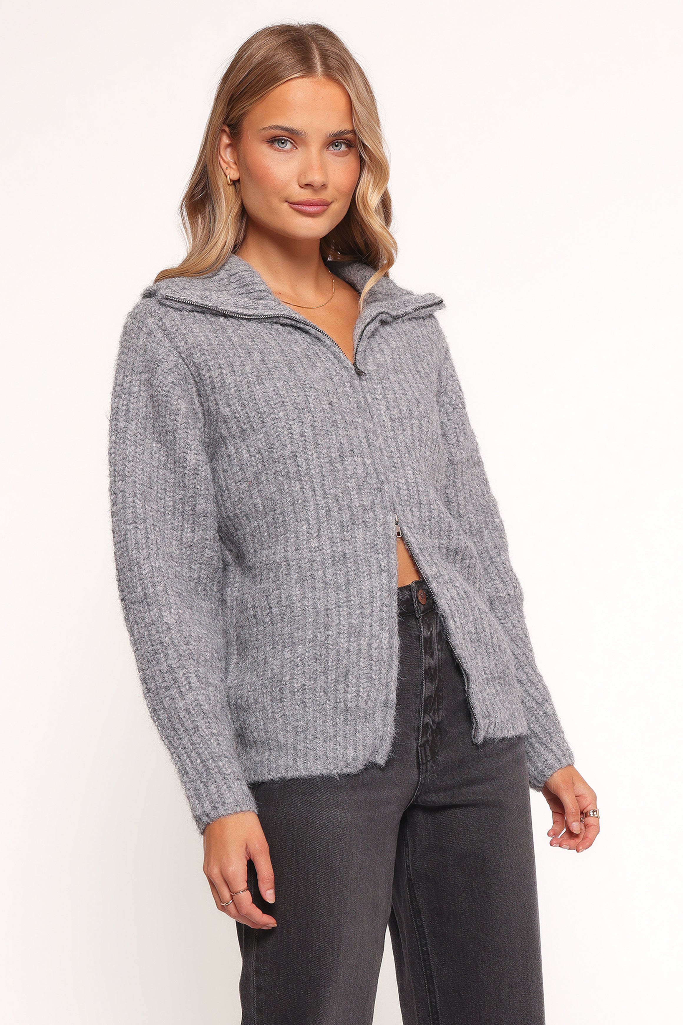 Miffy Zip Through Cardigan - Grey