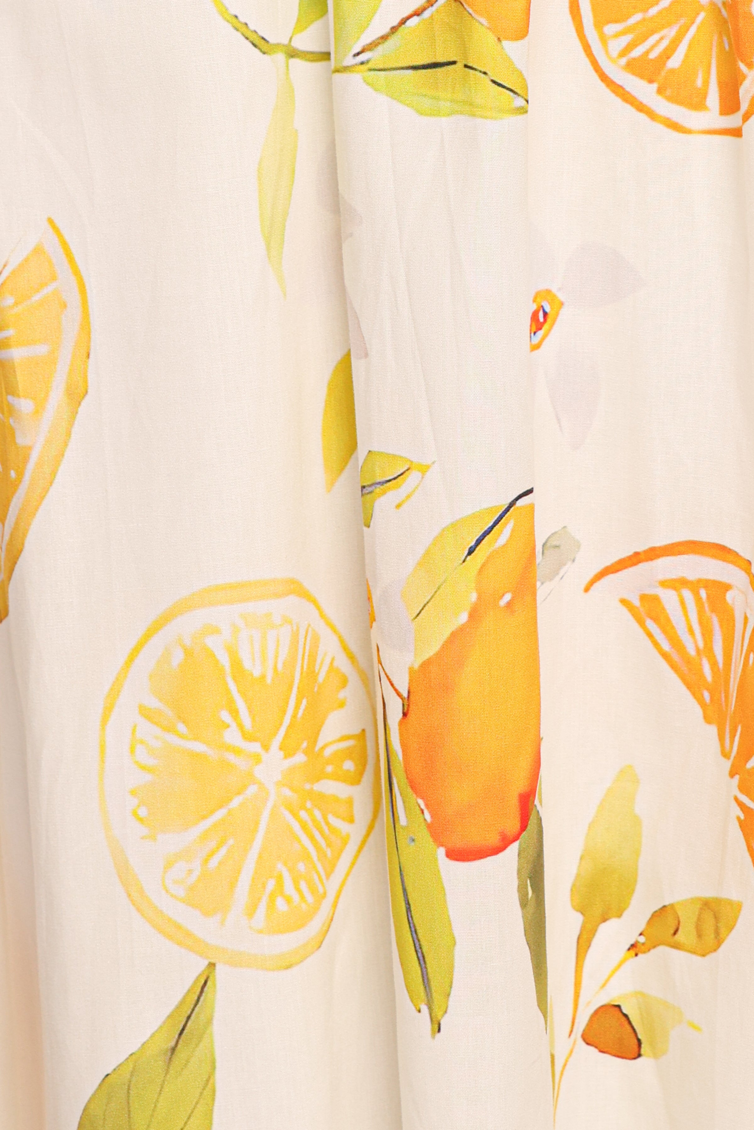 Mirea Midi Dress - Lemon Print