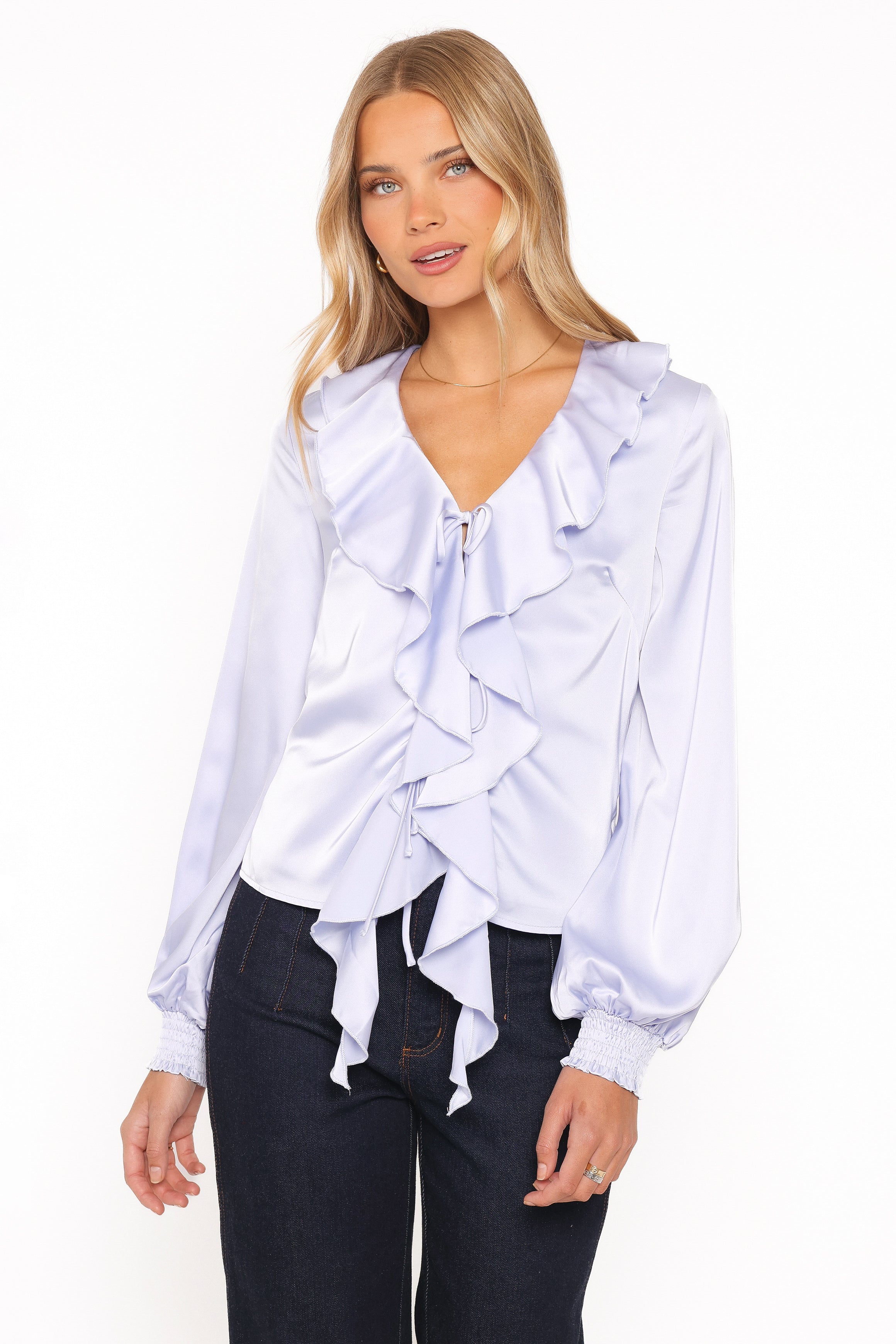 Montreux Frilled Top - Blue