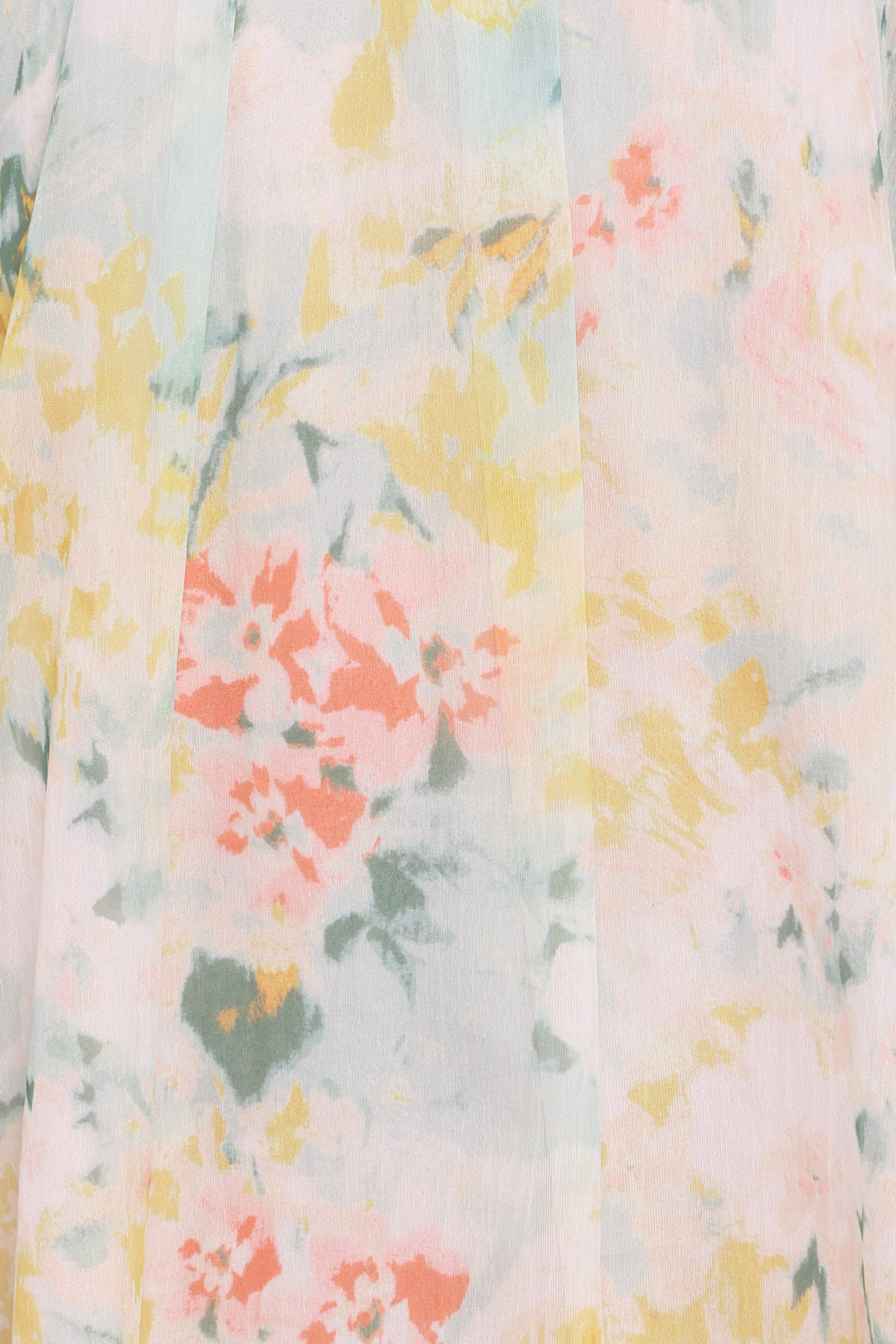 Mosen Long Sleeve Mini Dress - Yellow Floral