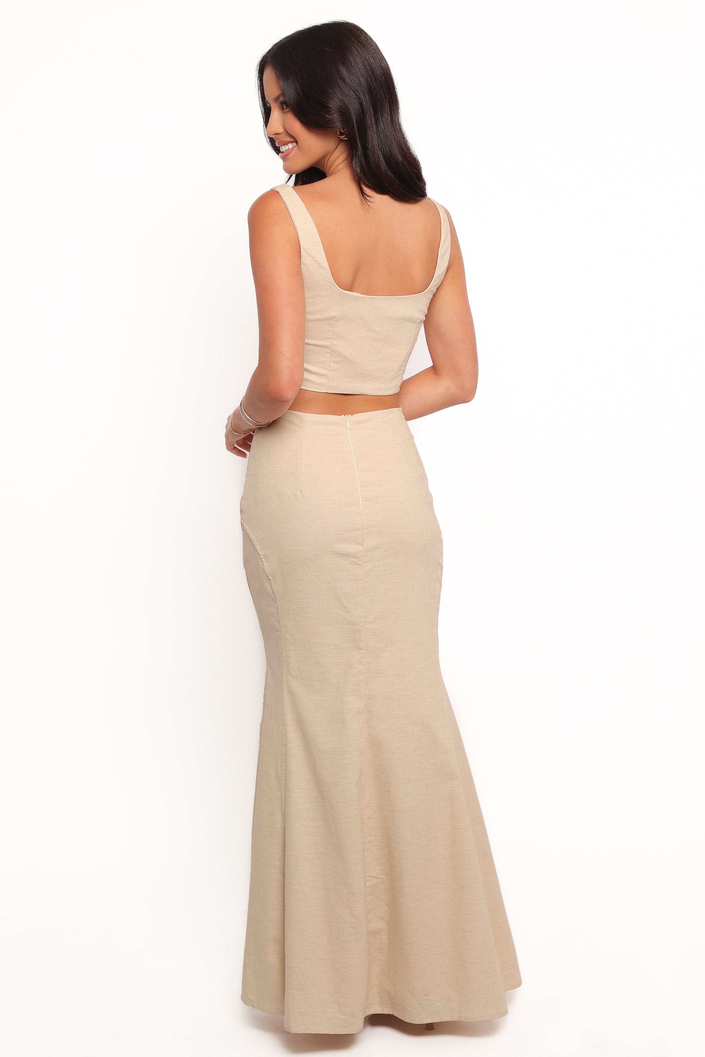 Neev Skirt Set - Beige