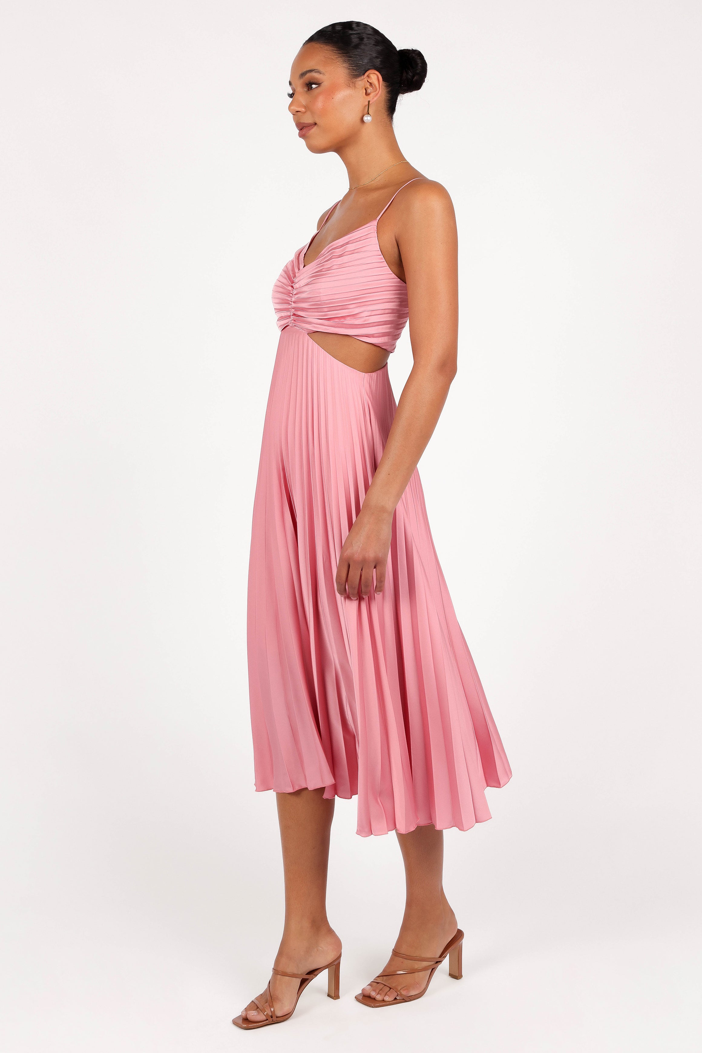 Niamh Midi Dress - Poppy Pink