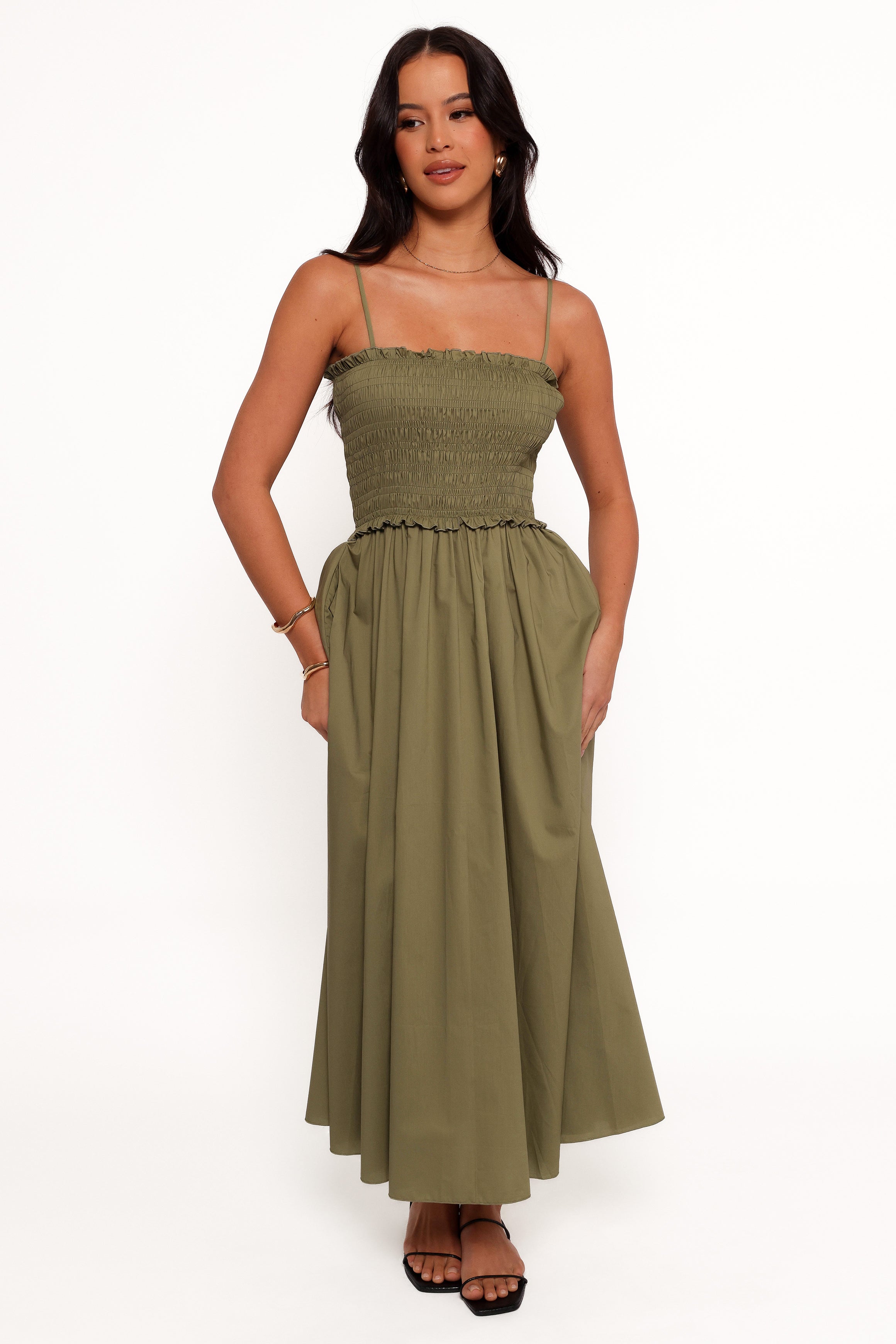 Nigella Maxi Dress - Olive Green